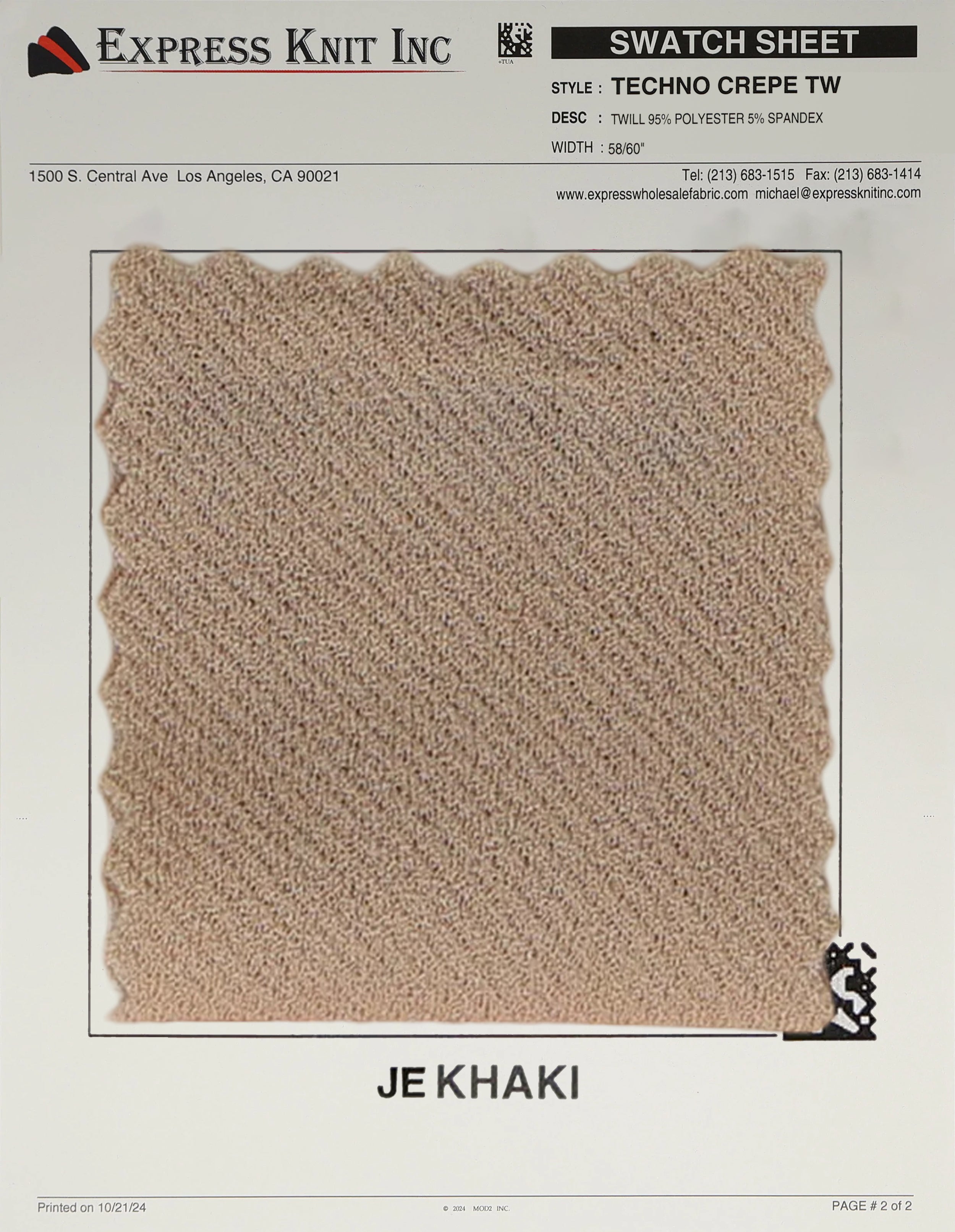 Techno Crepe Twill - Express Wholesale Fabric