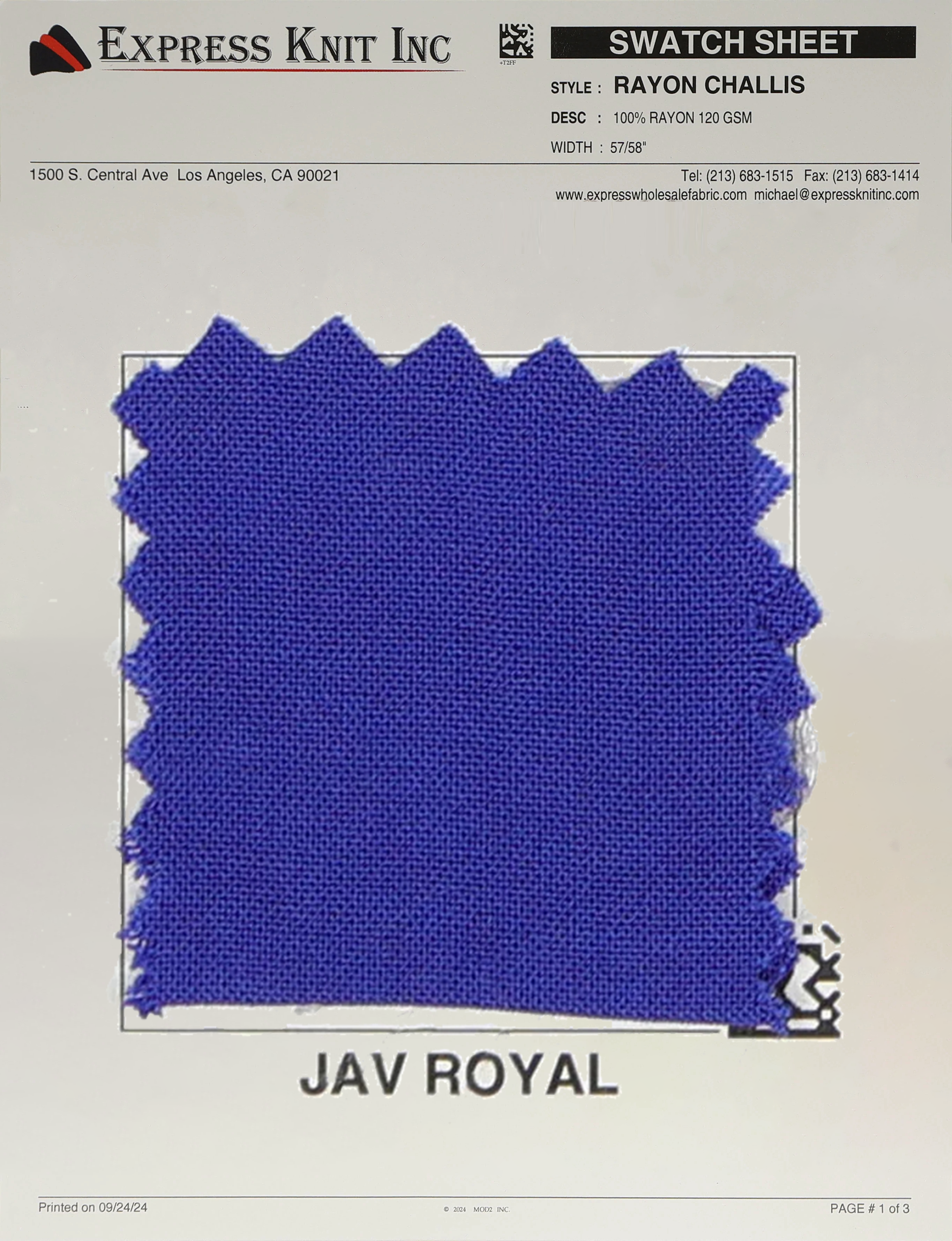 Rayon Challis Fabric - Express Wholesale Fabric