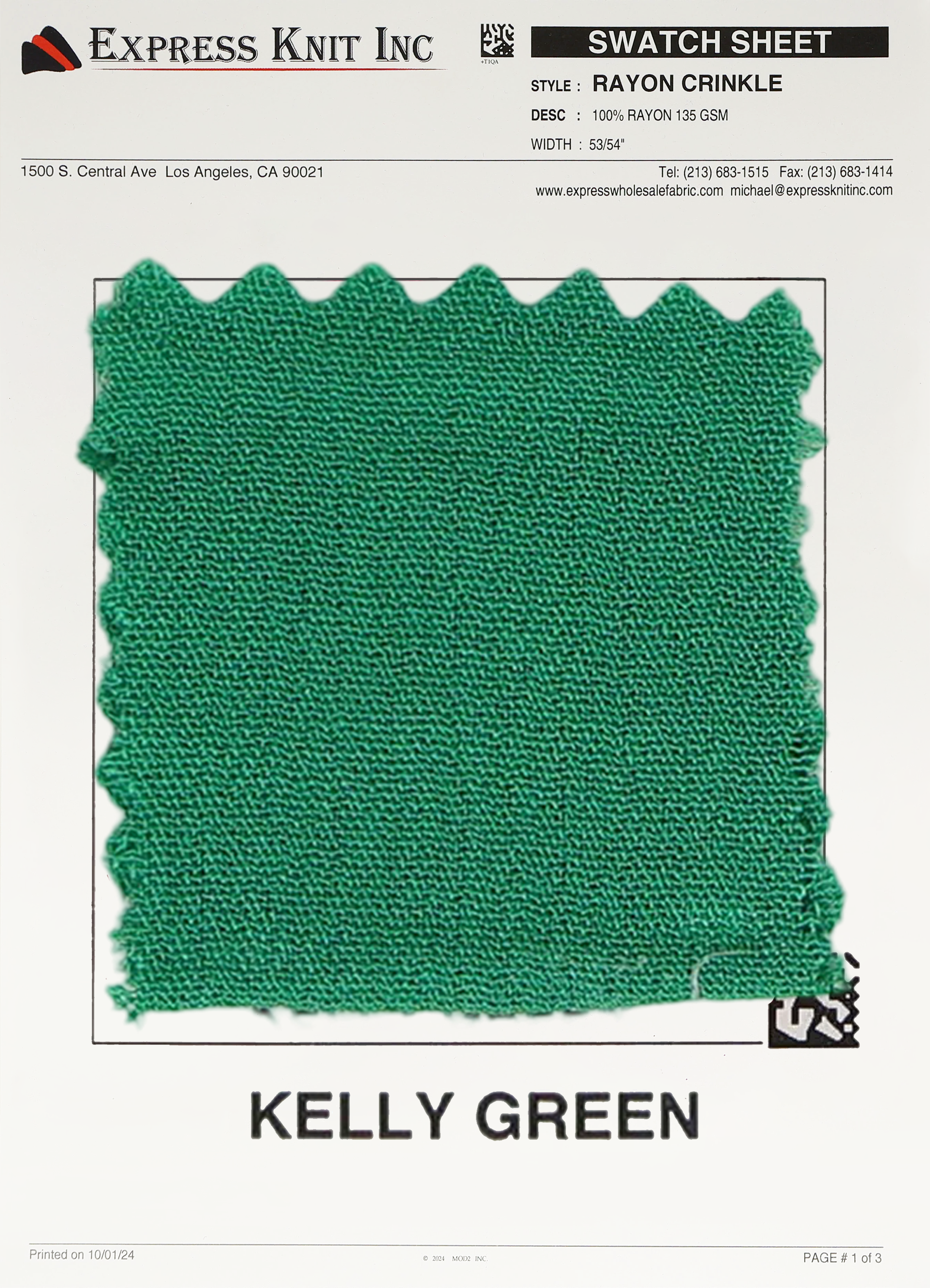 Rayon Crinkle Fabric - Express Wholesale Fabric
