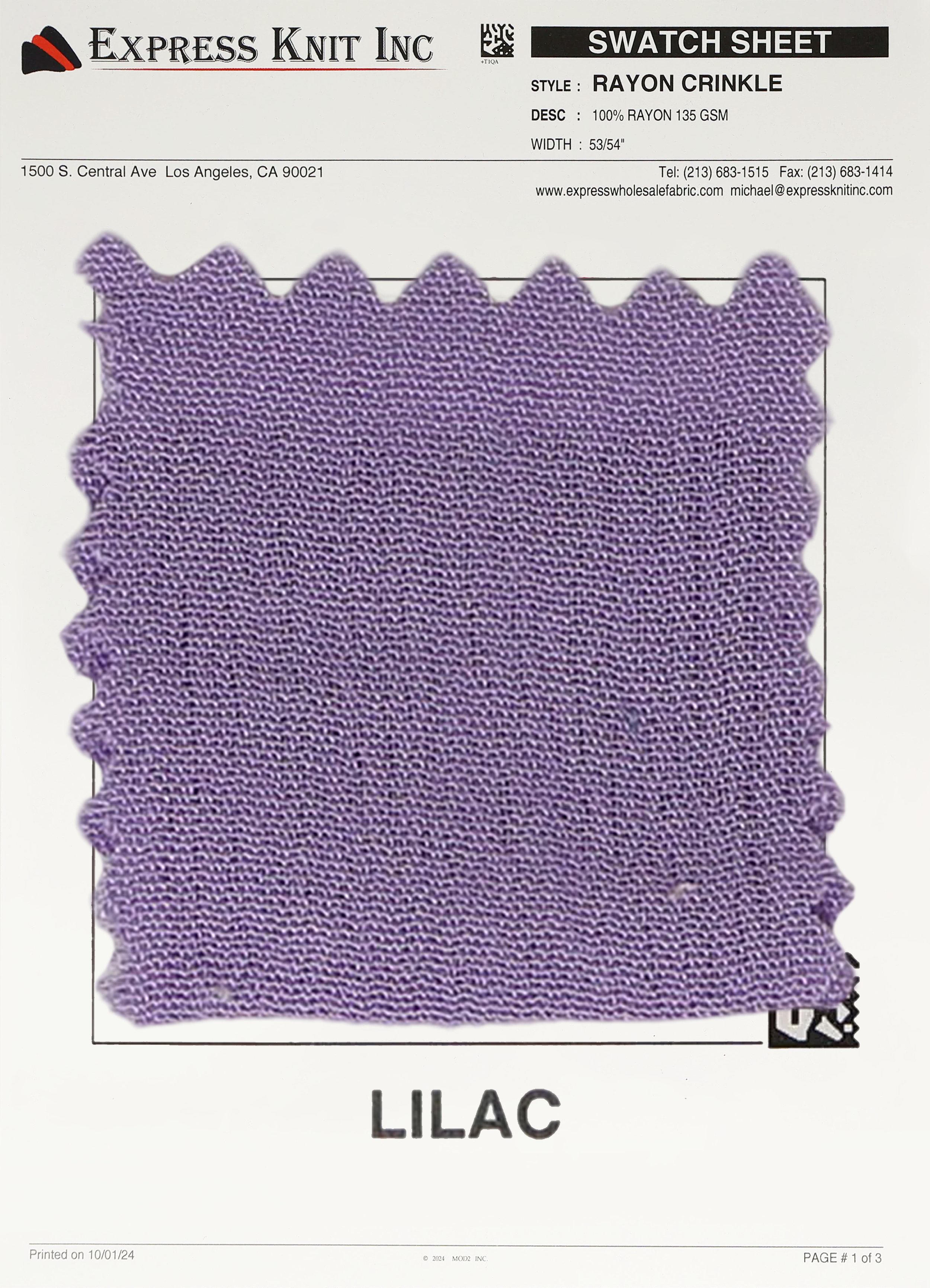 Rayon Crinkle Fabric - Express Wholesale Fabric