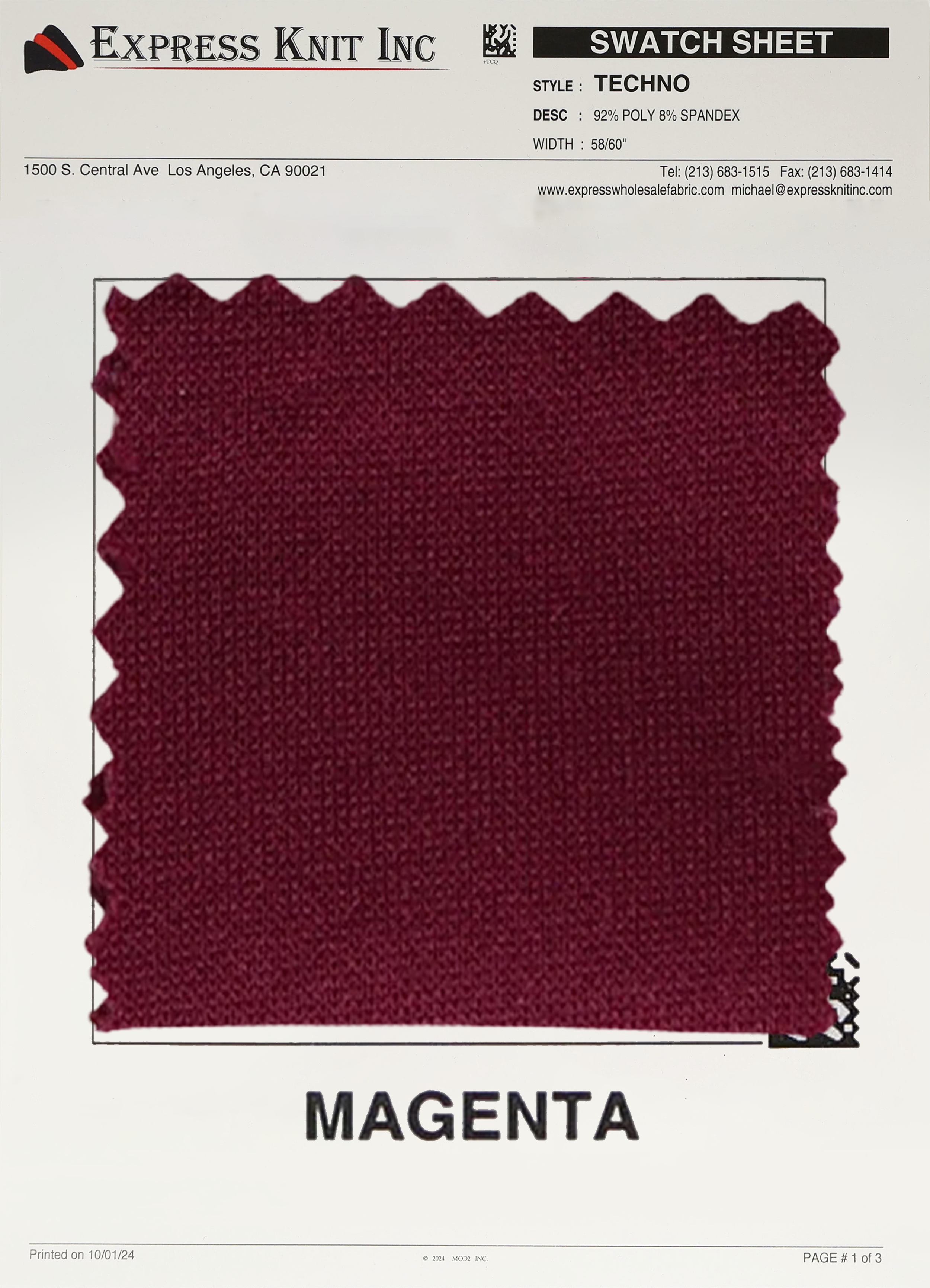Techno Solid Knit Fabric - Express Wholesale Fabric