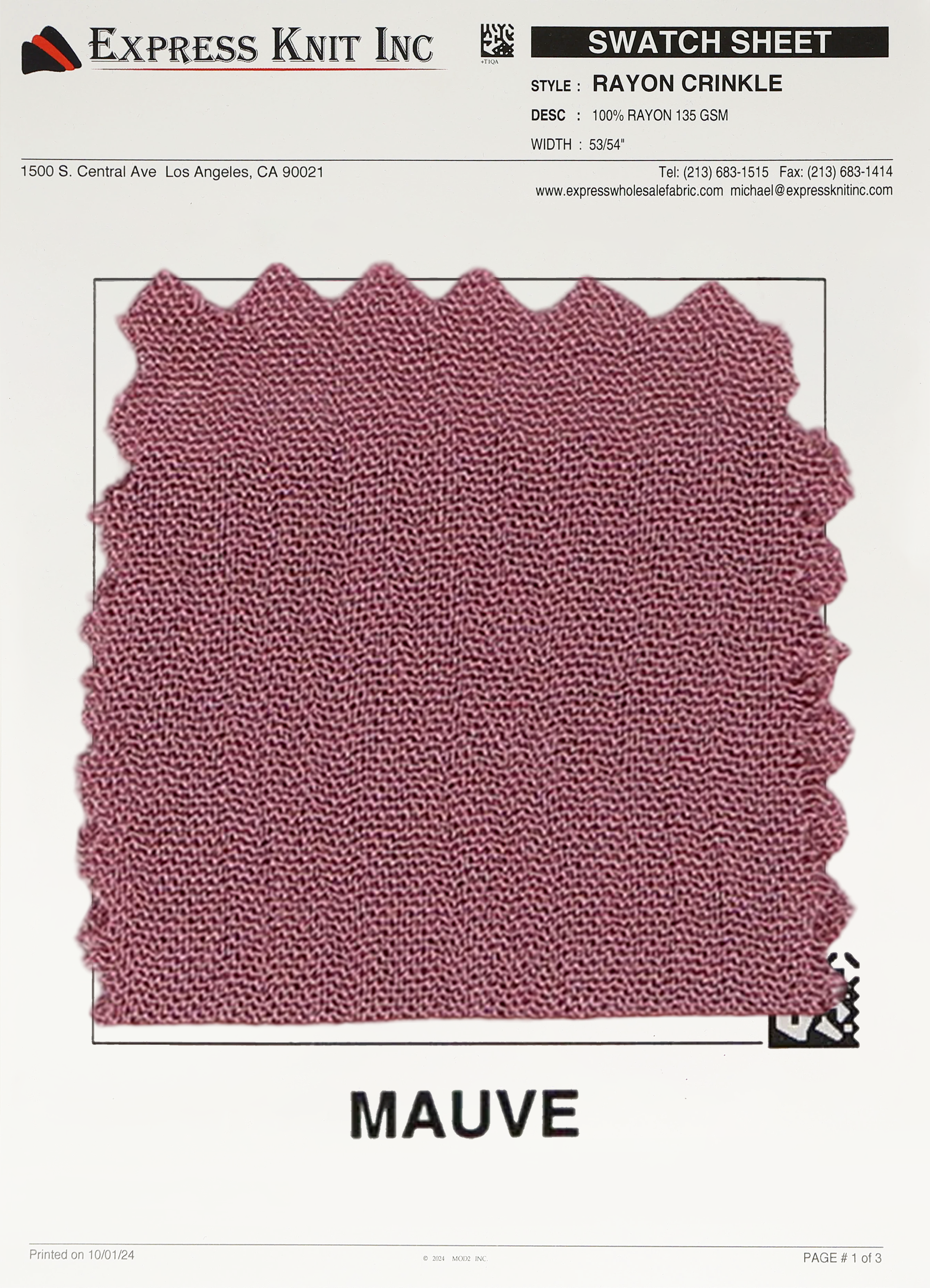 Rayon Crinkle Fabric - Express Wholesale Fabric