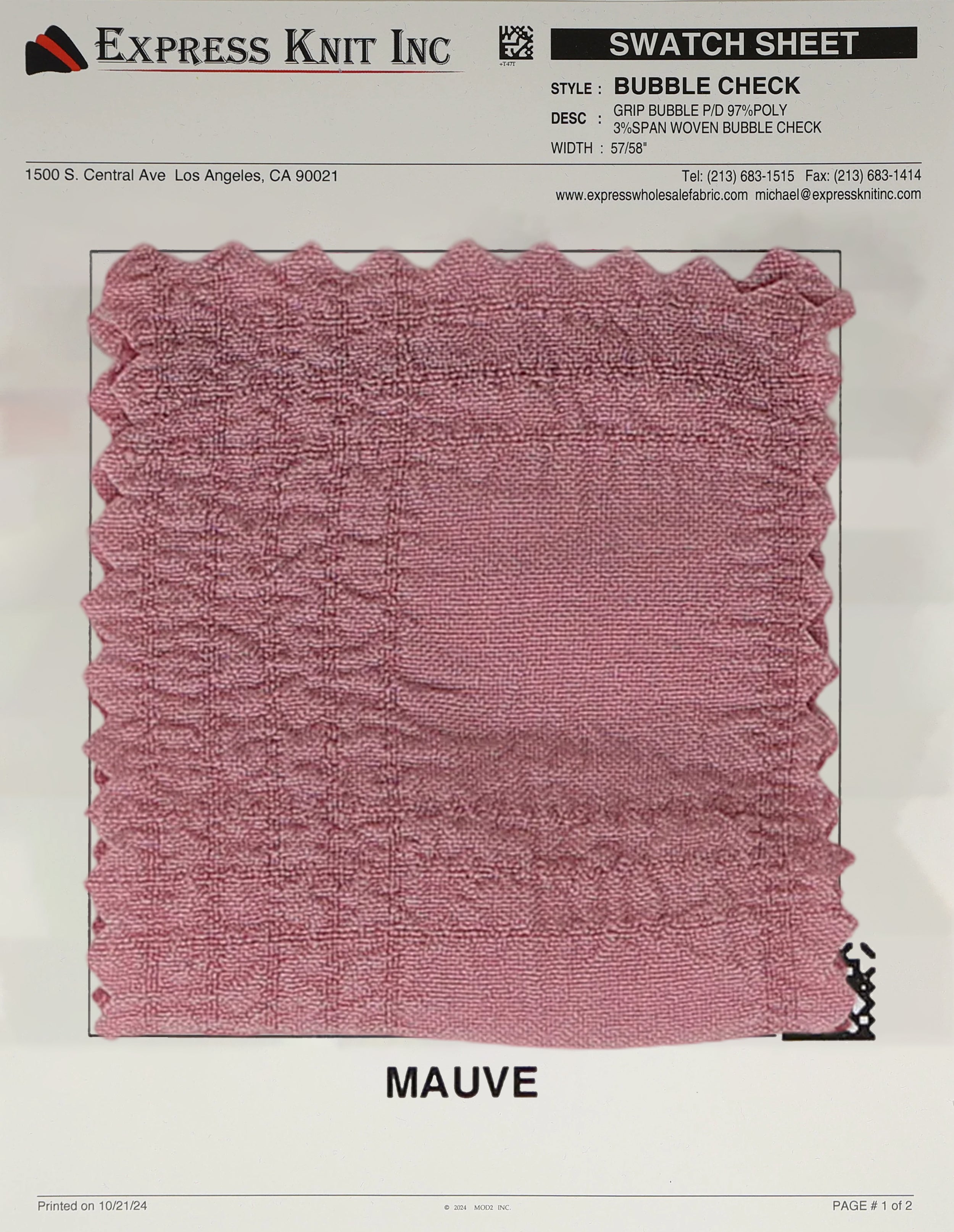 Bubble Check (need gsm) - Express Wholesale Fabric