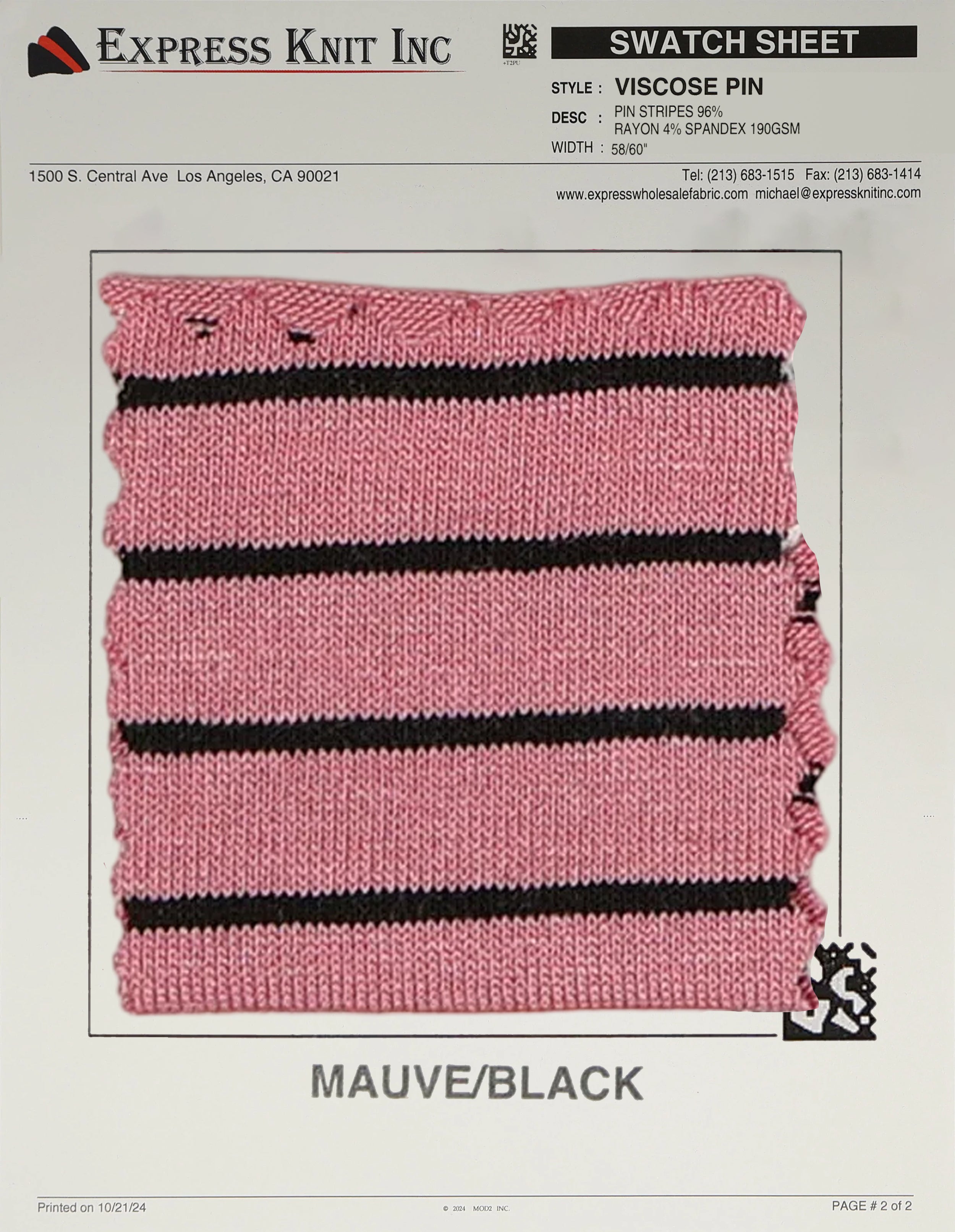 Viscose Pin Stripes - Express Wholesale Fabric