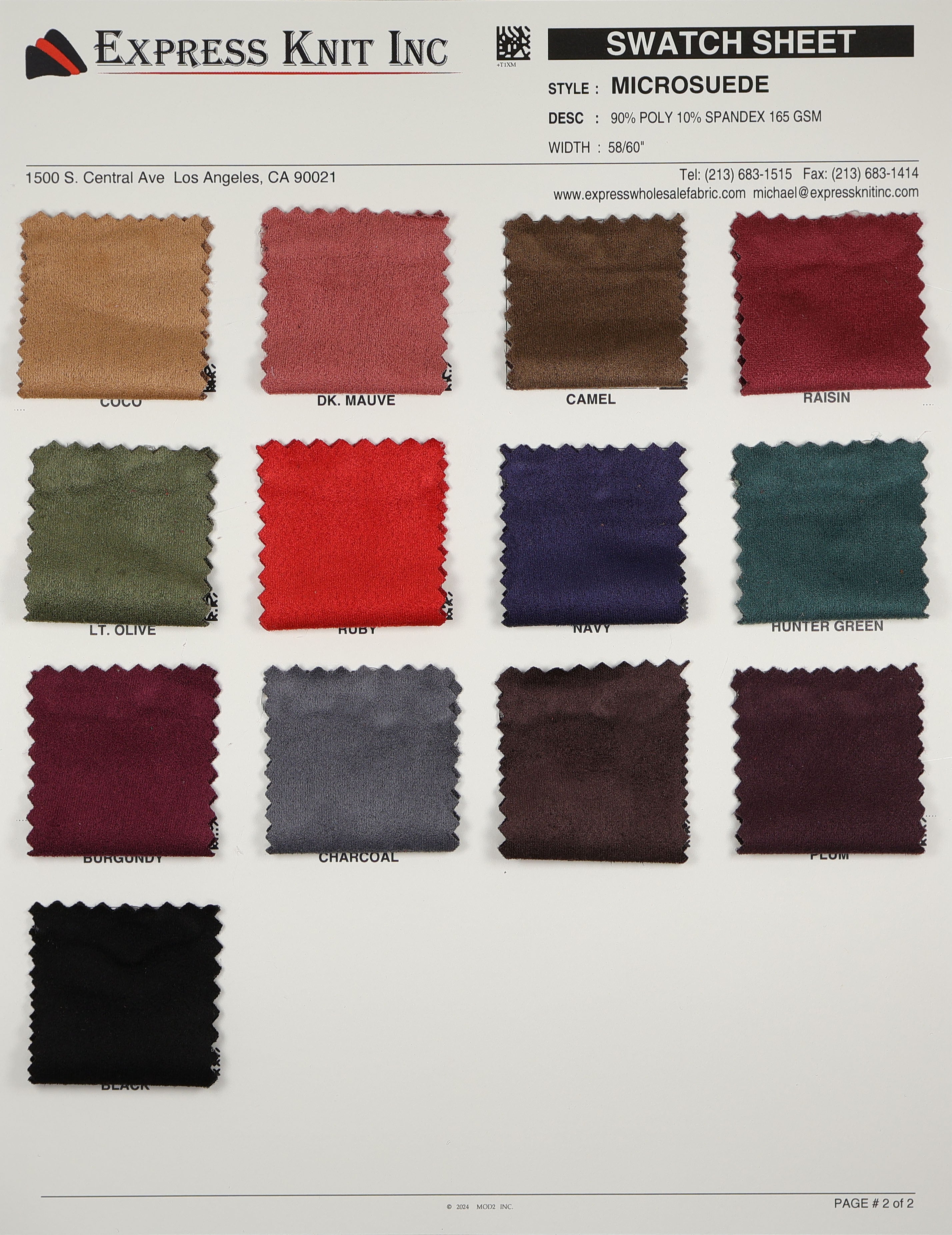 Micro Suede - Express Wholesale Fabric