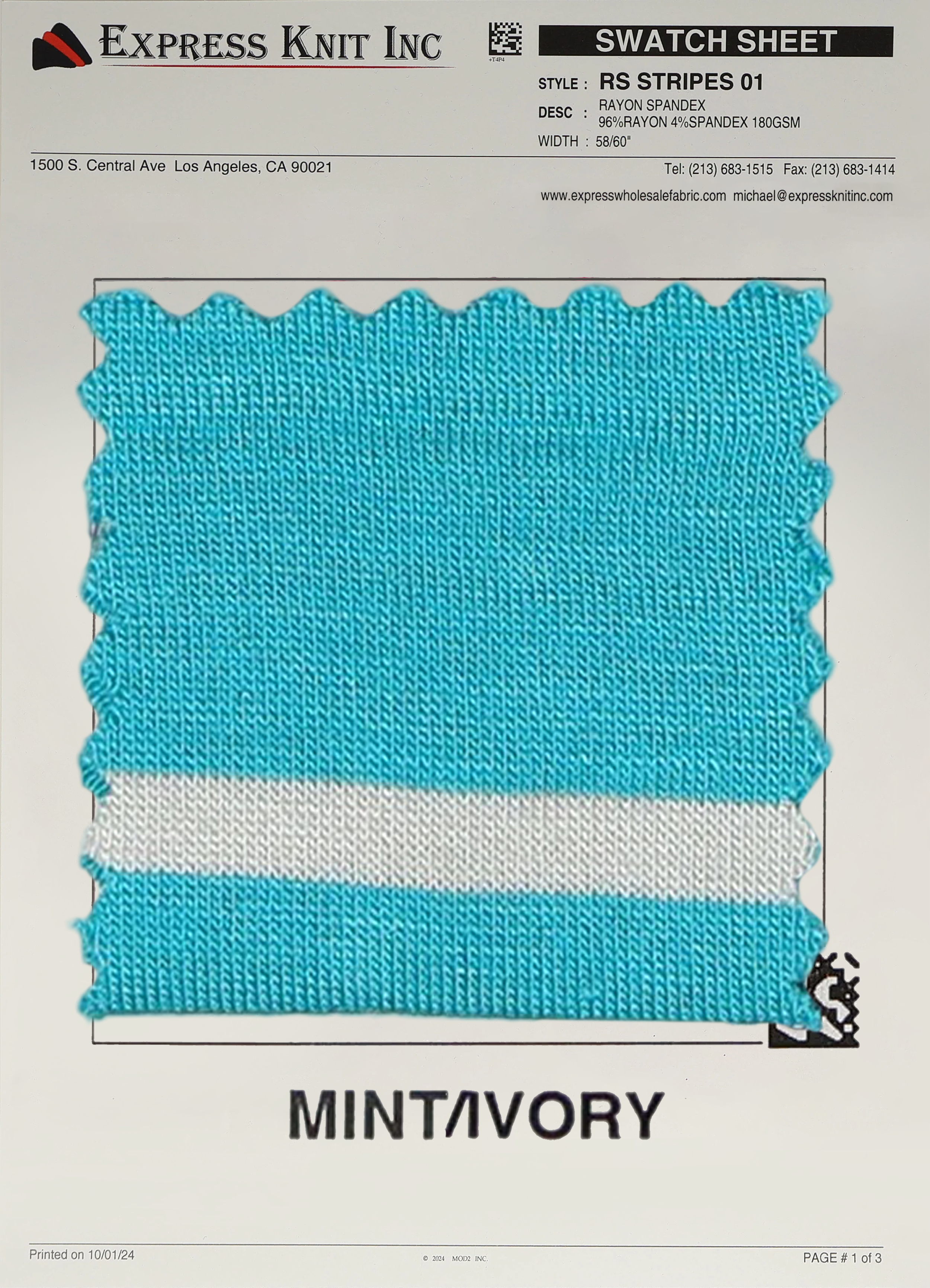 Rayon Spandex Stripes - Express Wholesale Fabric