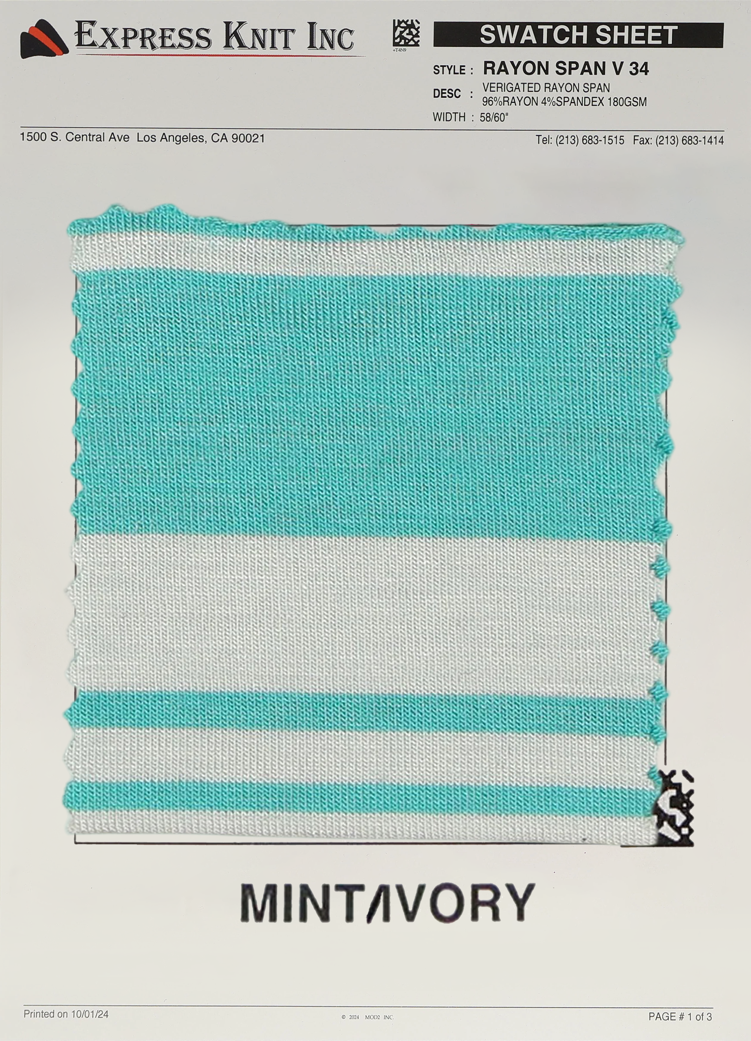 Rayon Spandex Variegated Stripes - Express Wholesale Fabric