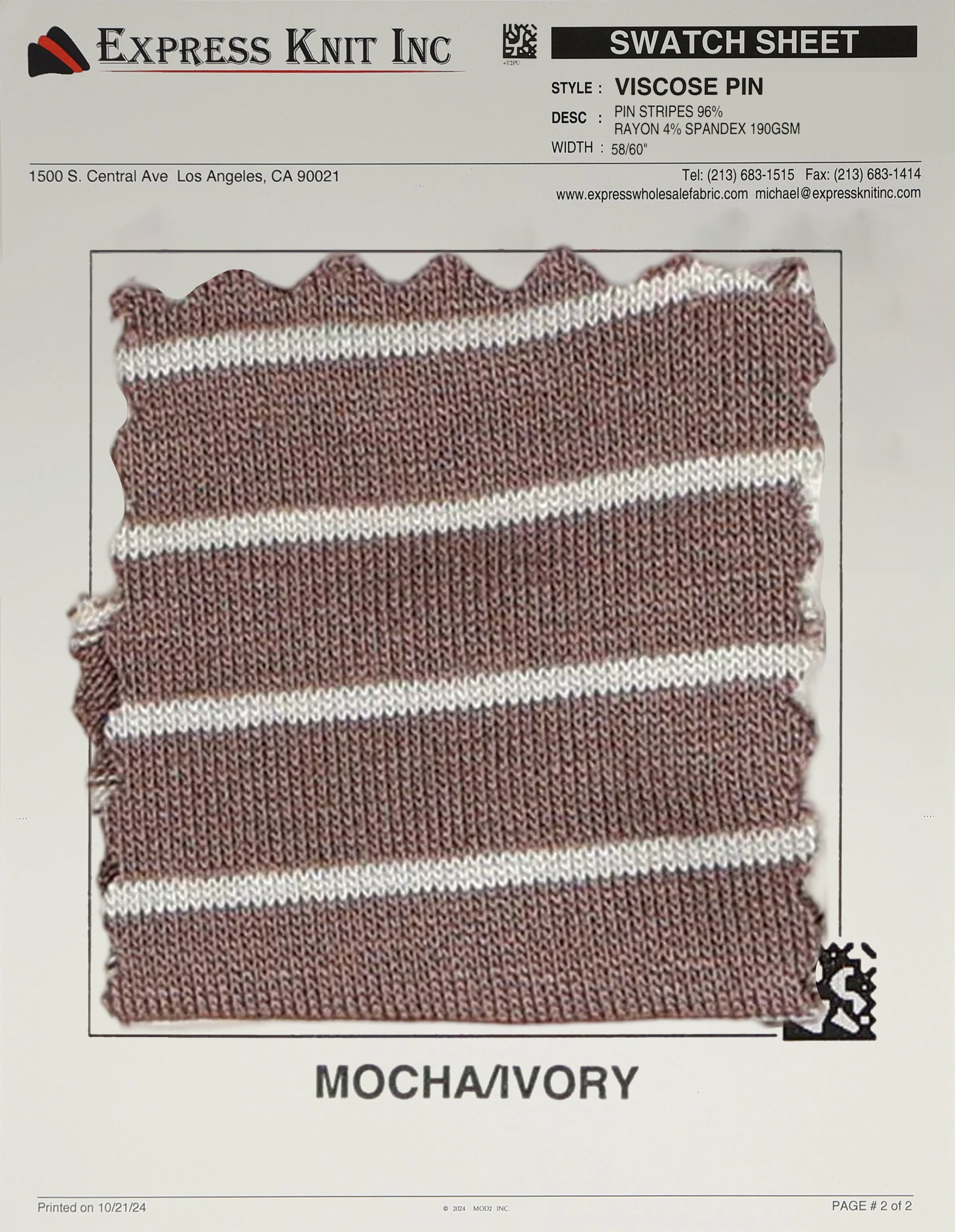 Viscose Pin Stripes - Express Wholesale Fabric