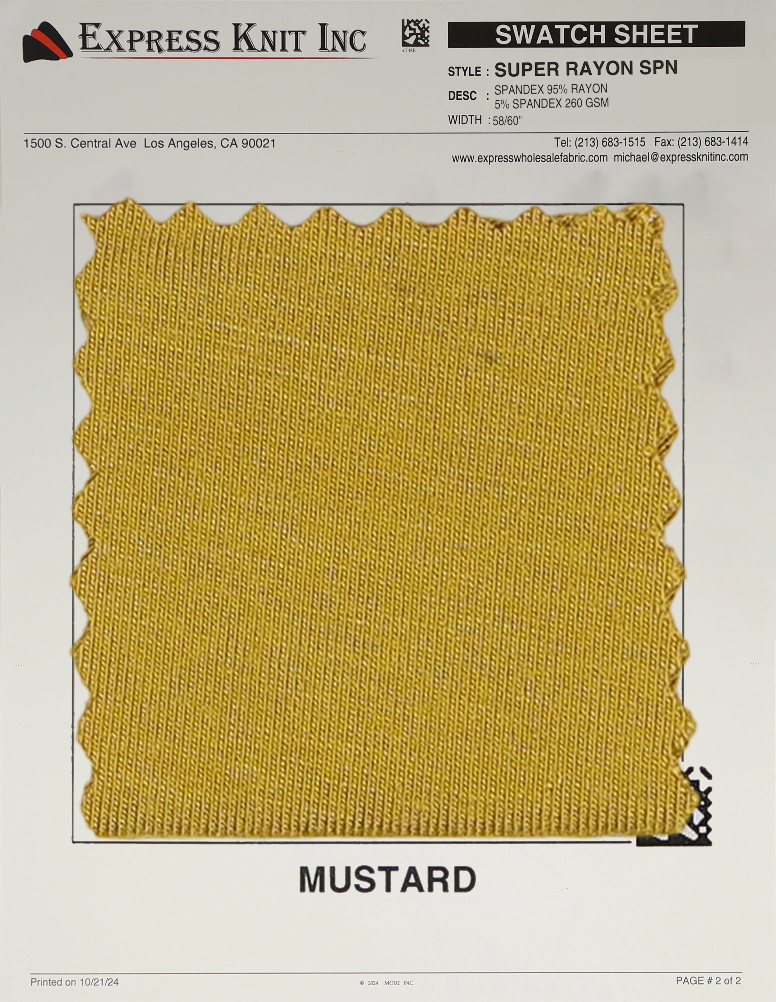 Super Rayon Spandex - Express Wholesale Fabric