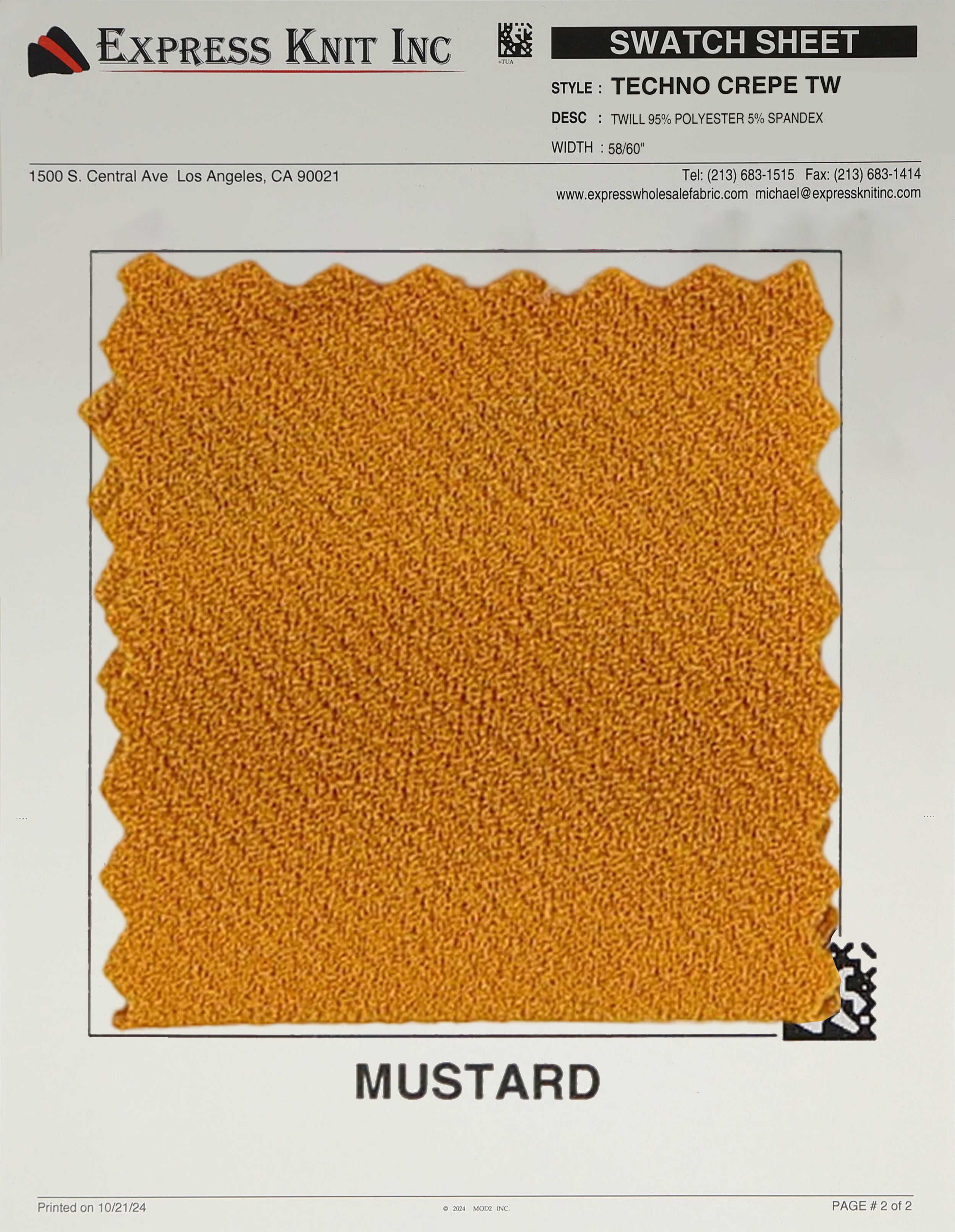 Techno Crepe Twill - Express Wholesale Fabric