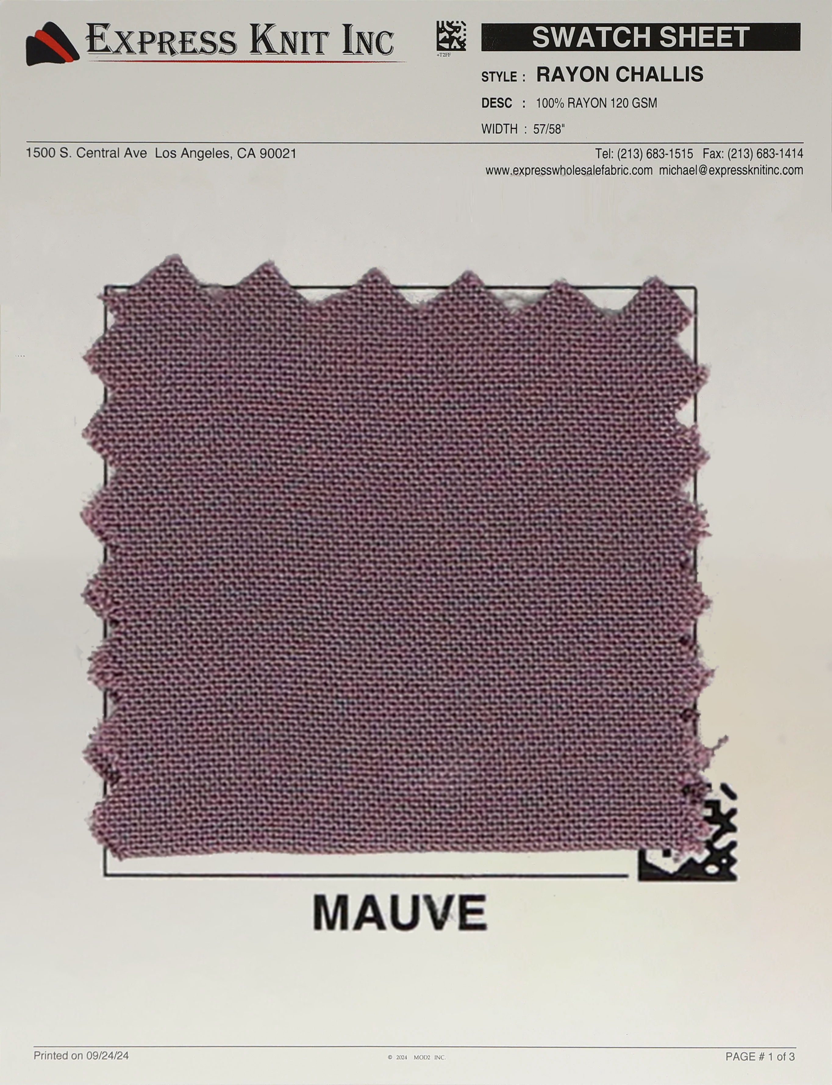 Rayon Challis Fabric - Express Wholesale Fabric