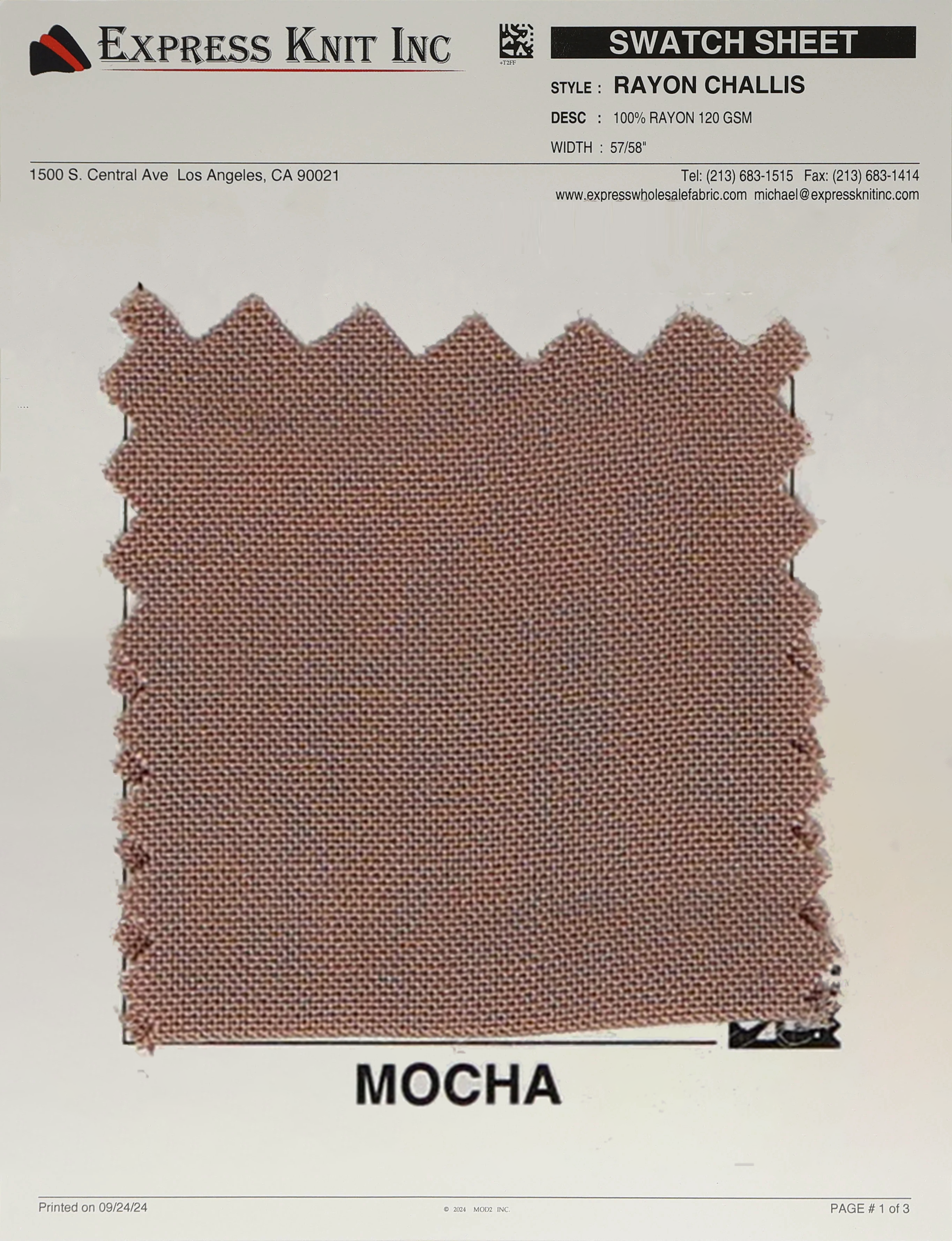 Rayon Challis Fabric - Express Wholesale Fabric