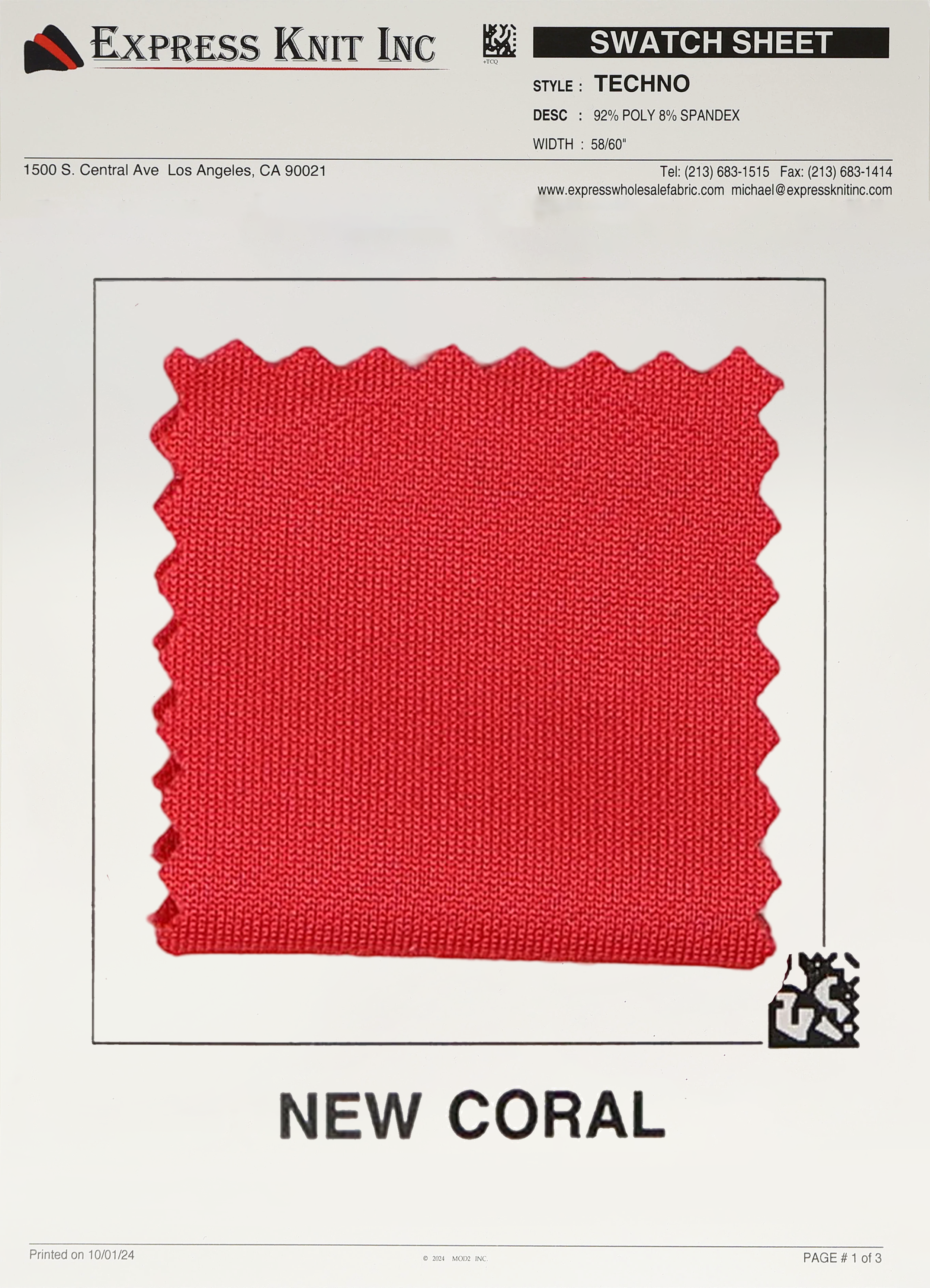 Techno Solid Knit Fabric - Express Wholesale Fabric