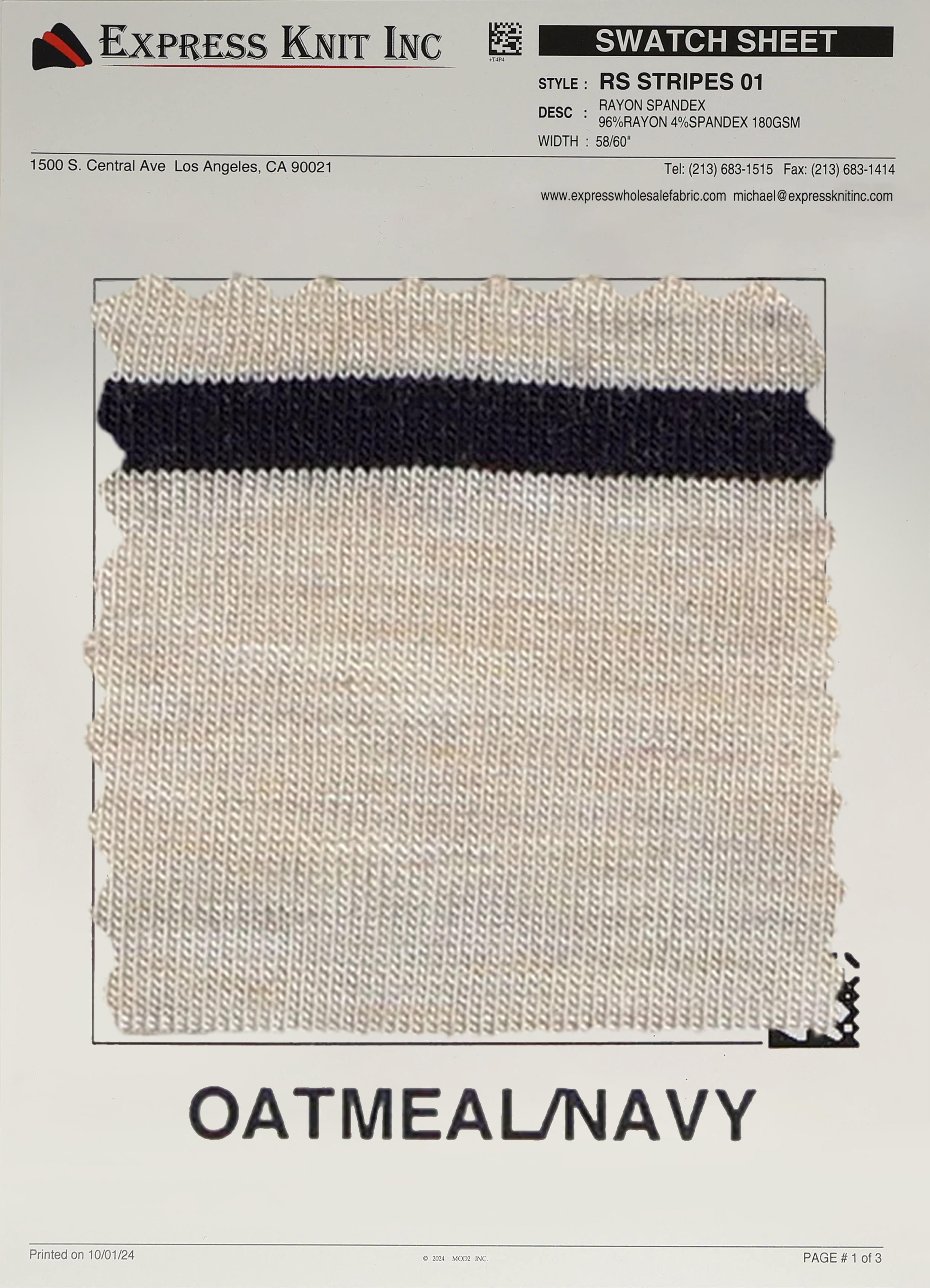 Rayon Spandex Stripes - Express Wholesale Fabric