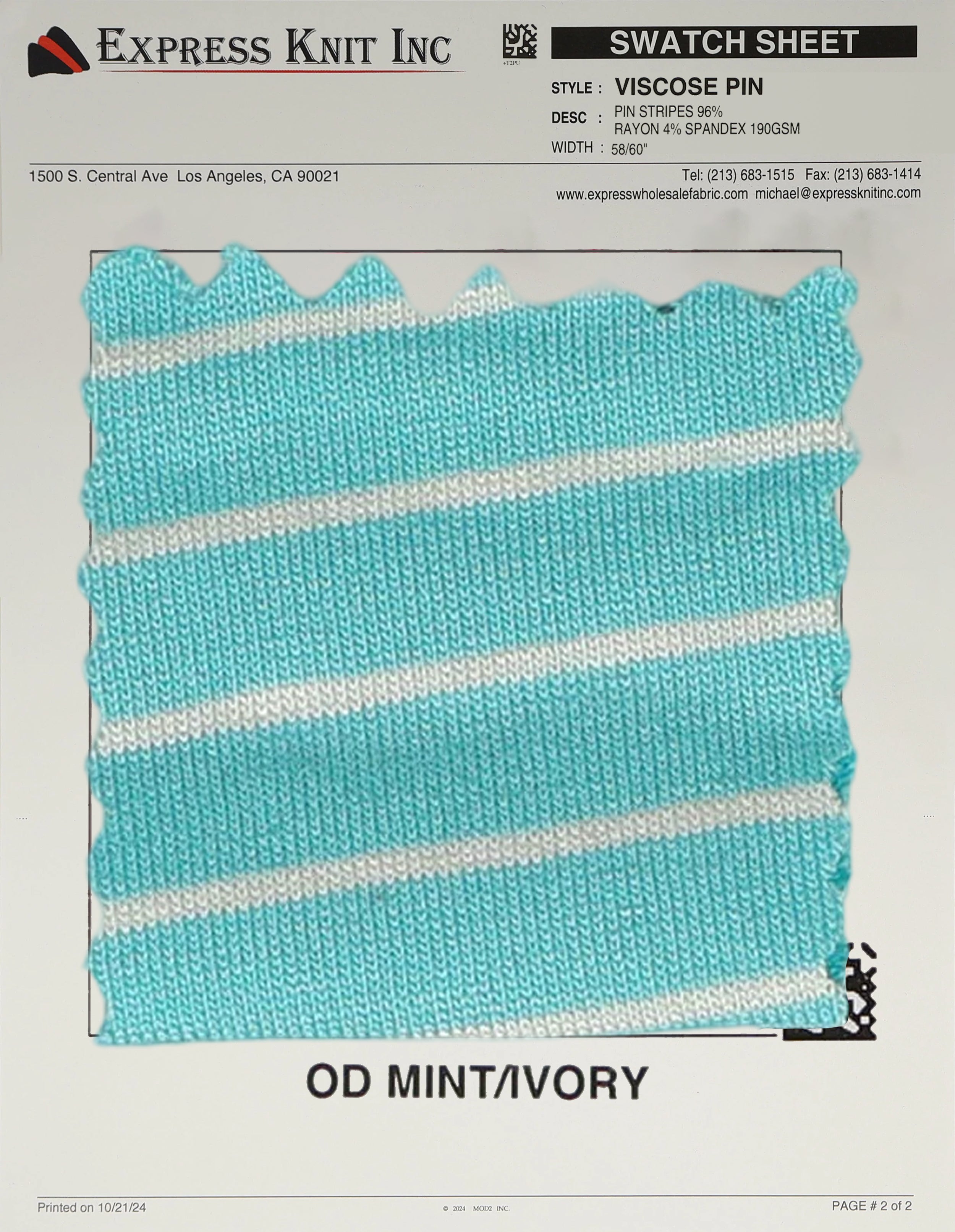 Viscose Pin Stripes - Express Wholesale Fabric