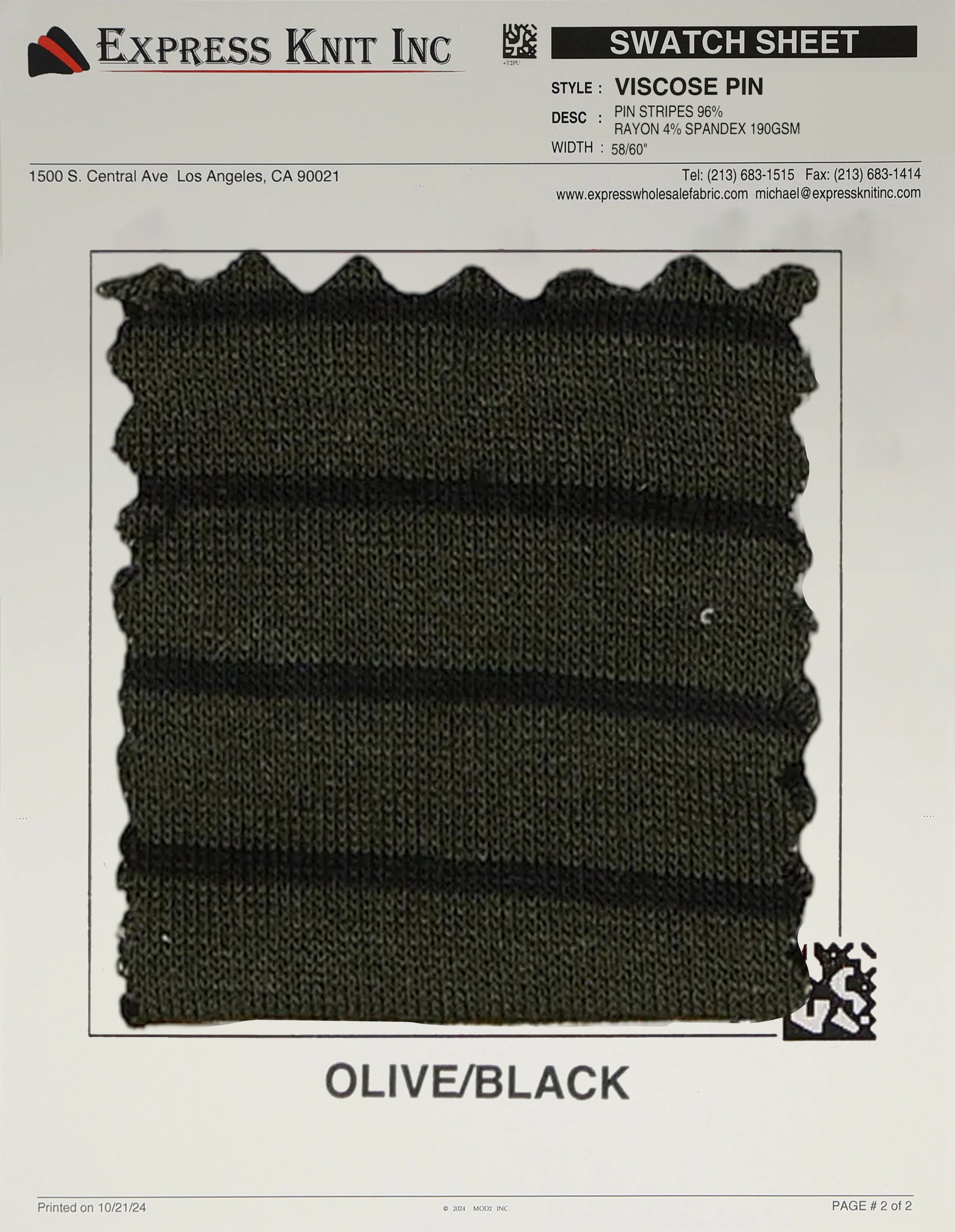 Viscose Pin Stripes - Express Wholesale Fabric