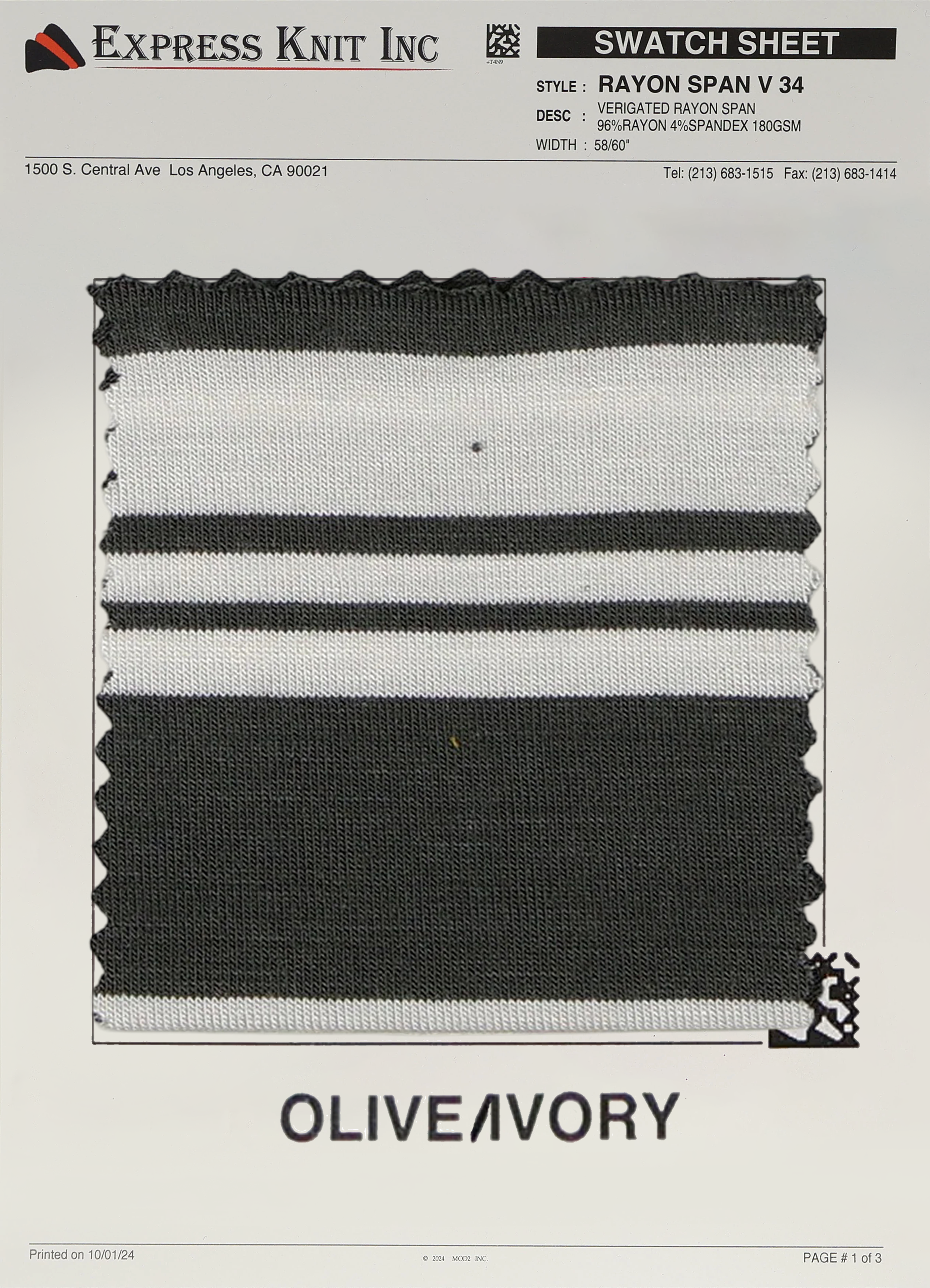 Rayon Spandex Variegated Stripes - Express Wholesale Fabric