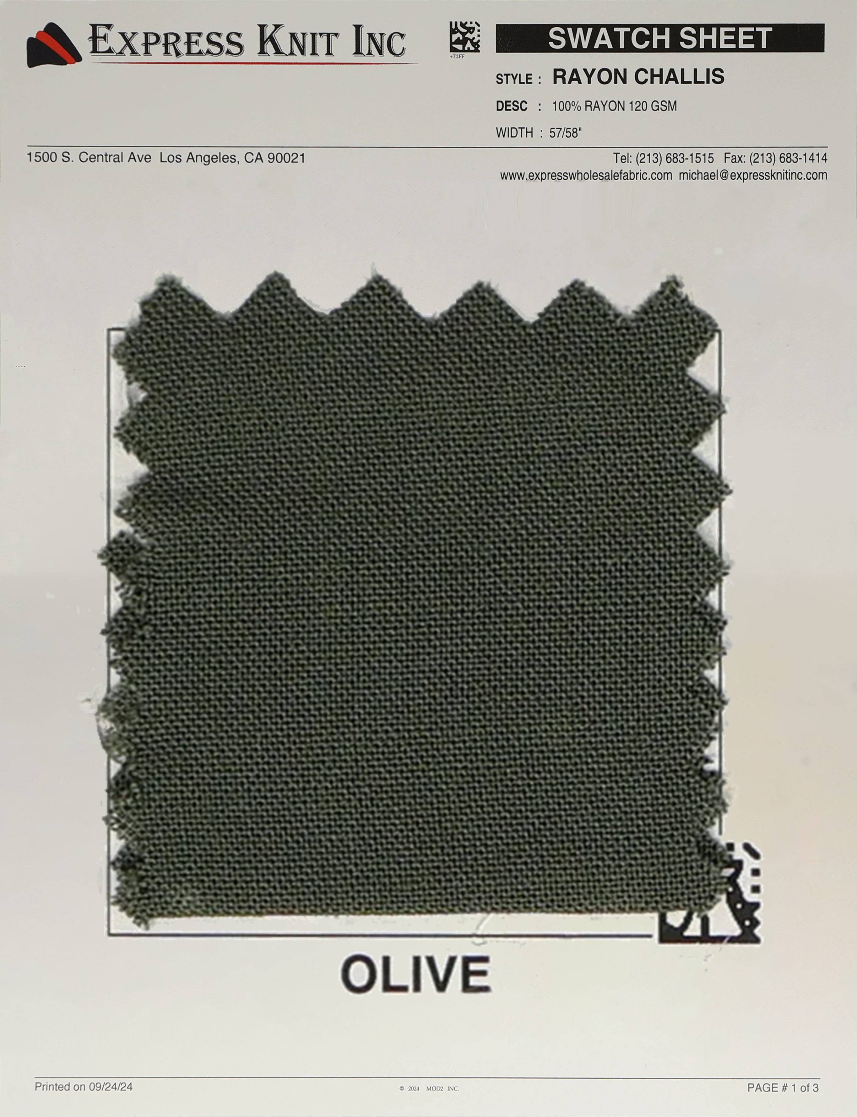 Rayon Challis Fabric - Express Wholesale Fabric
