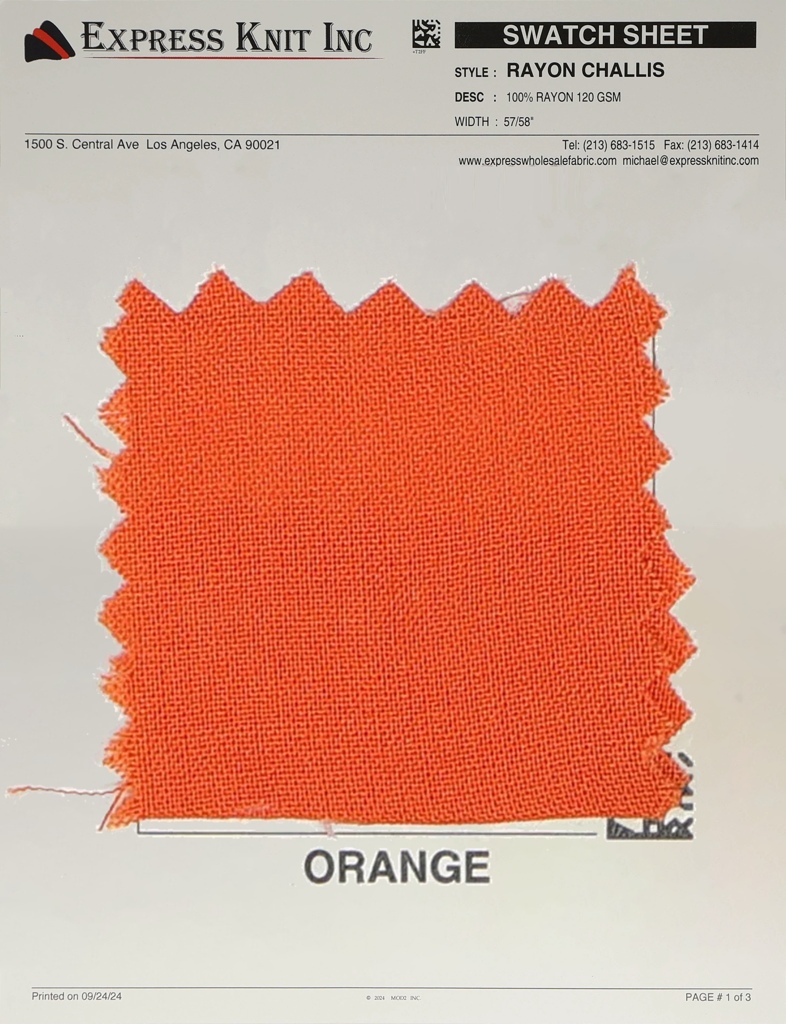 Rayon Challis Fabric - Express Wholesale Fabric