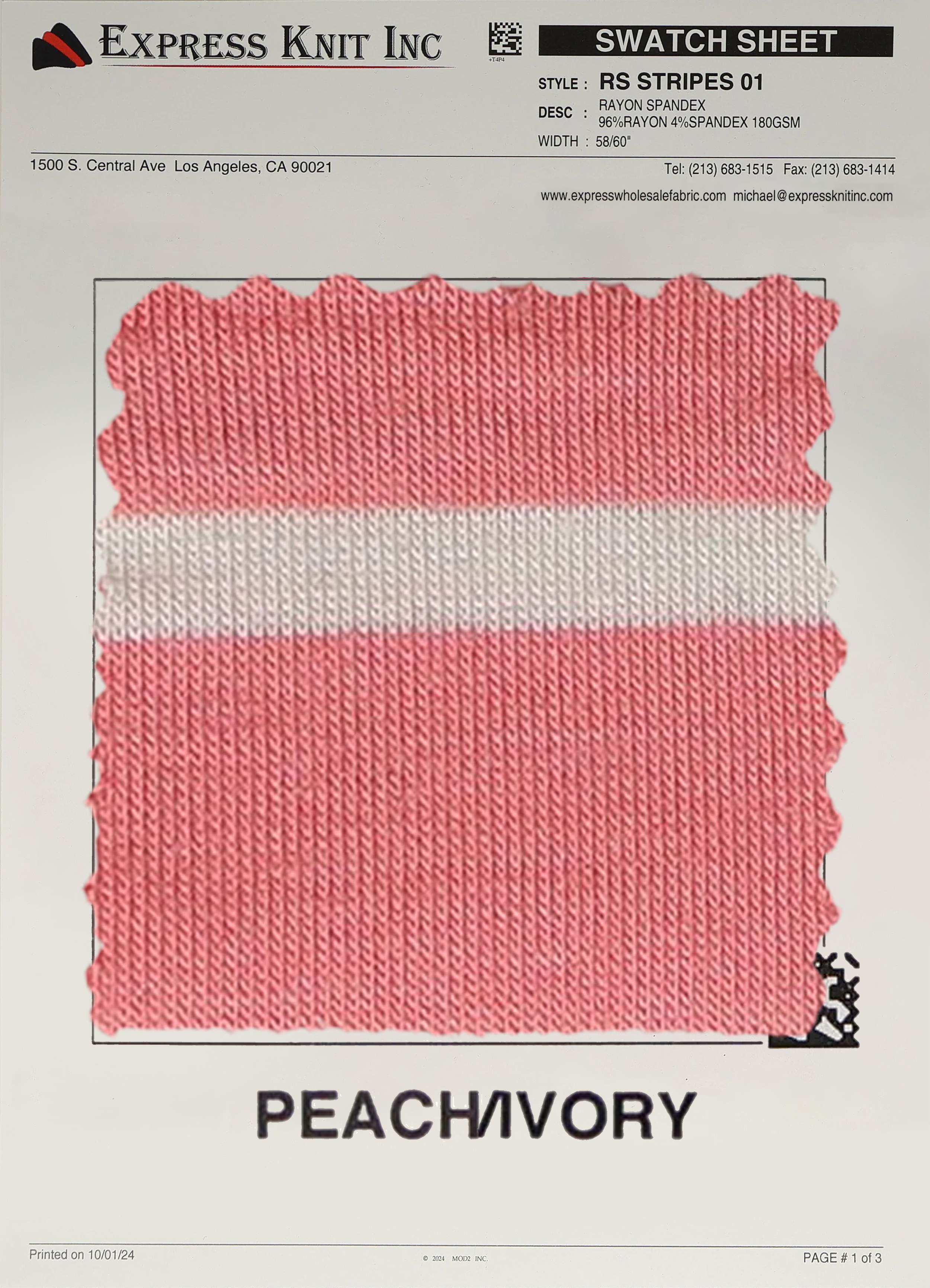 Rayon Spandex Stripes - Express Wholesale Fabric