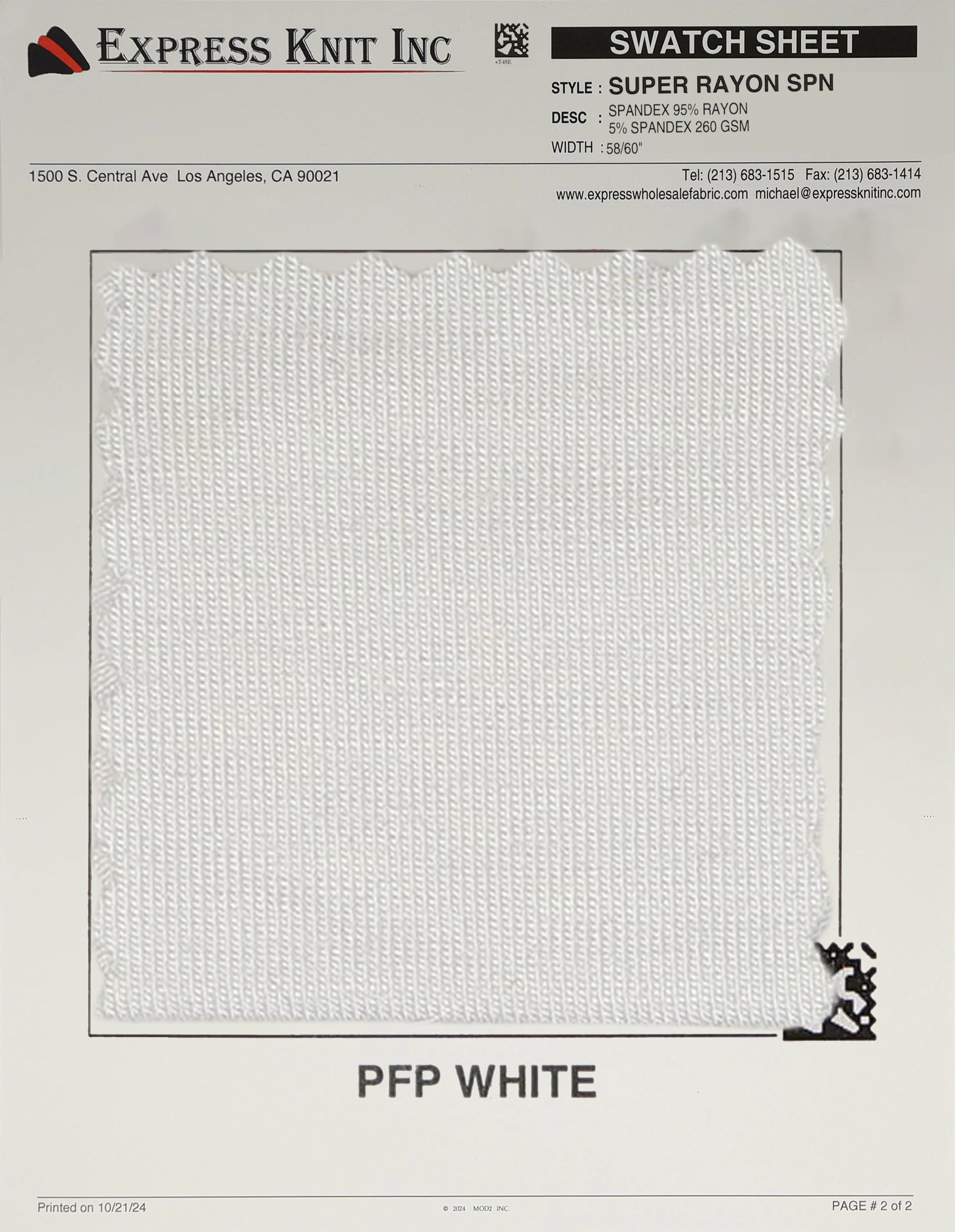 Super Rayon Spandex - Express Wholesale Fabric