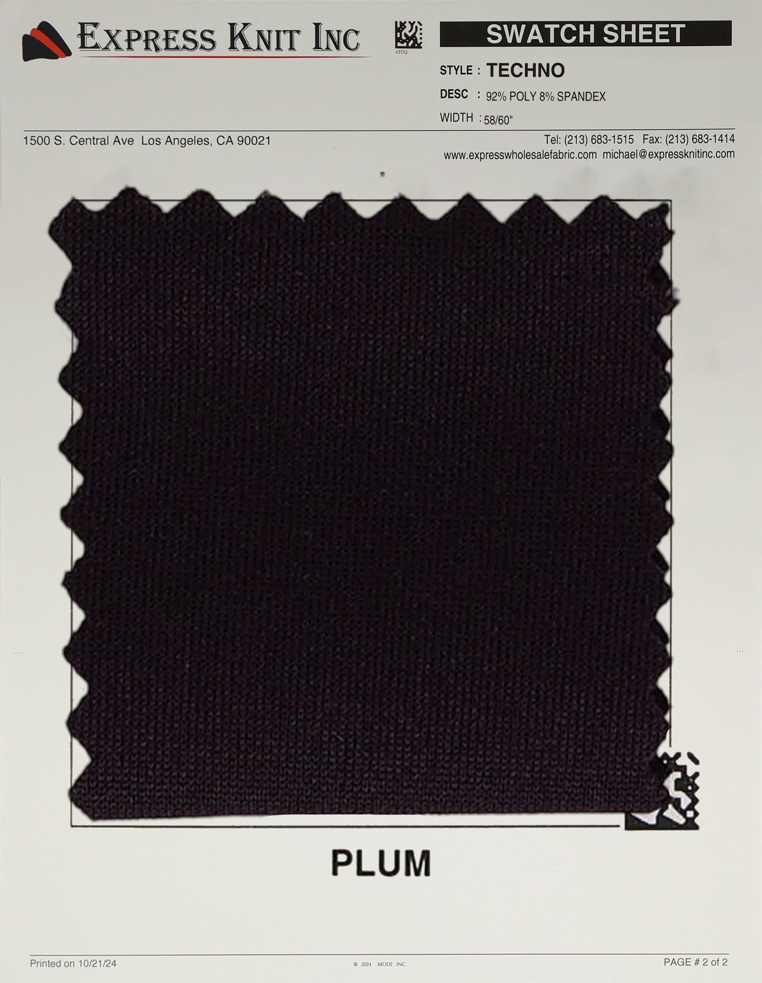 Techno Solid Knit Fabric - Express Wholesale Fabric