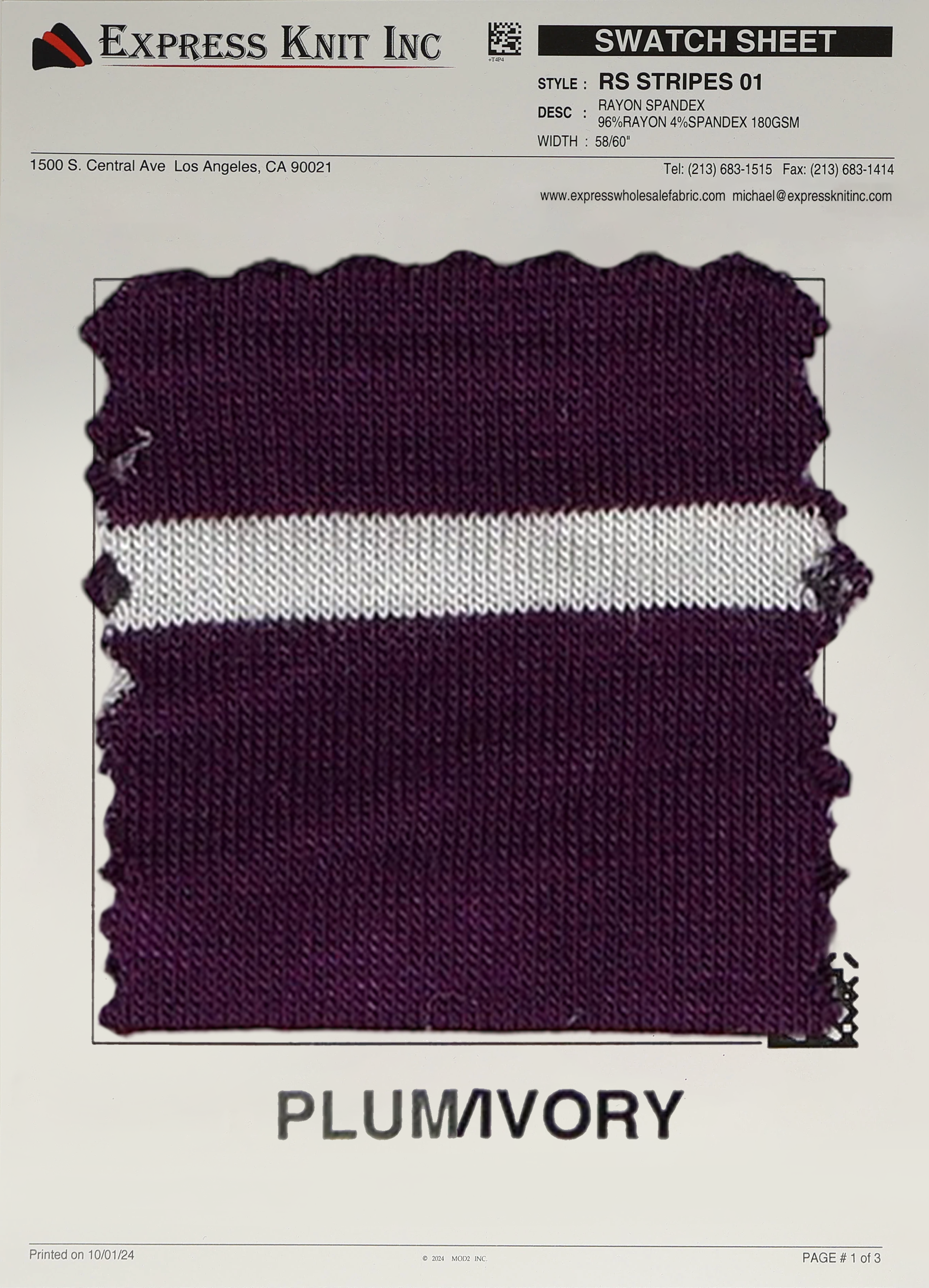 Rayon Spandex Stripes - Express Wholesale Fabric