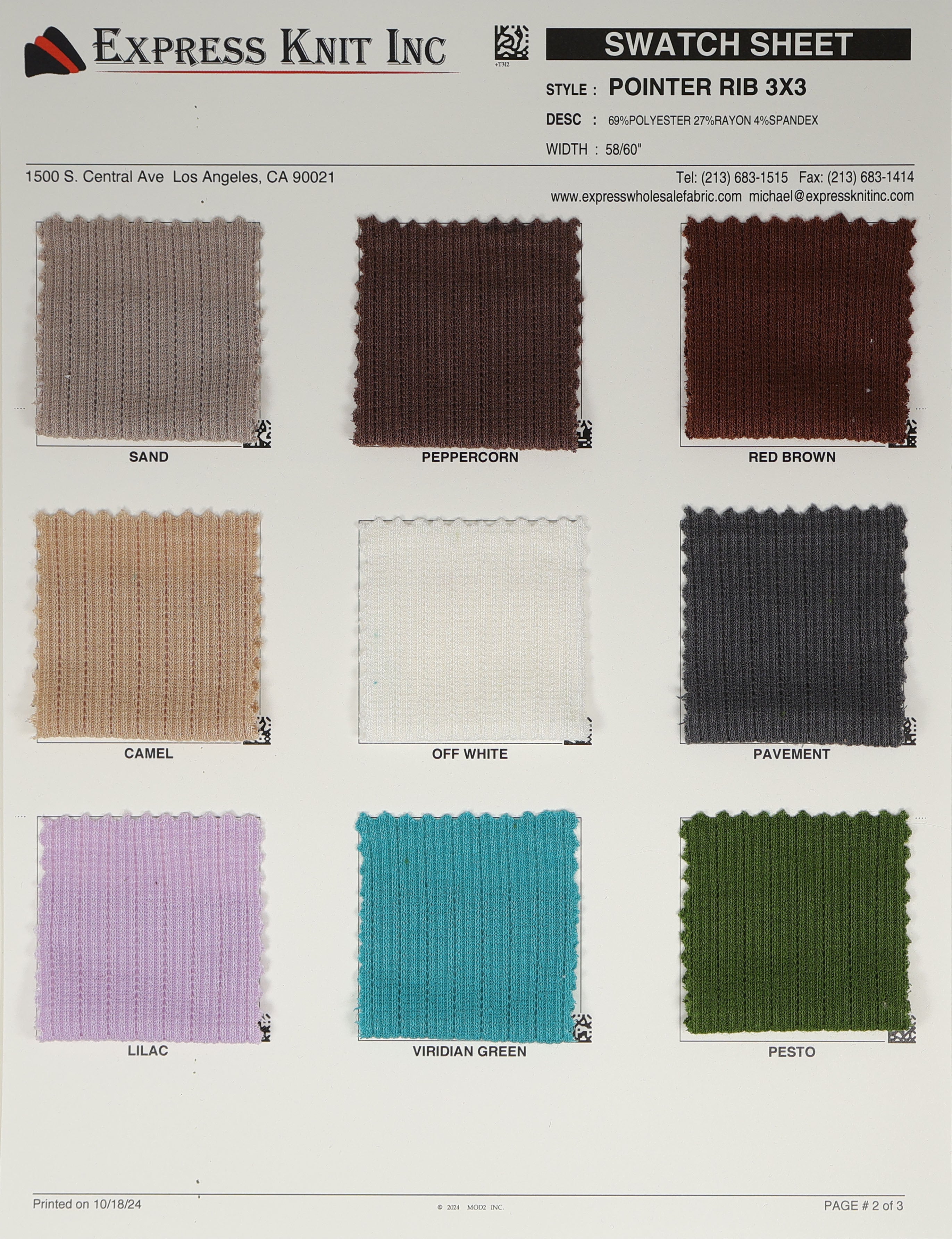 3x3 Pointer Rib - Express Wholesale Fabric