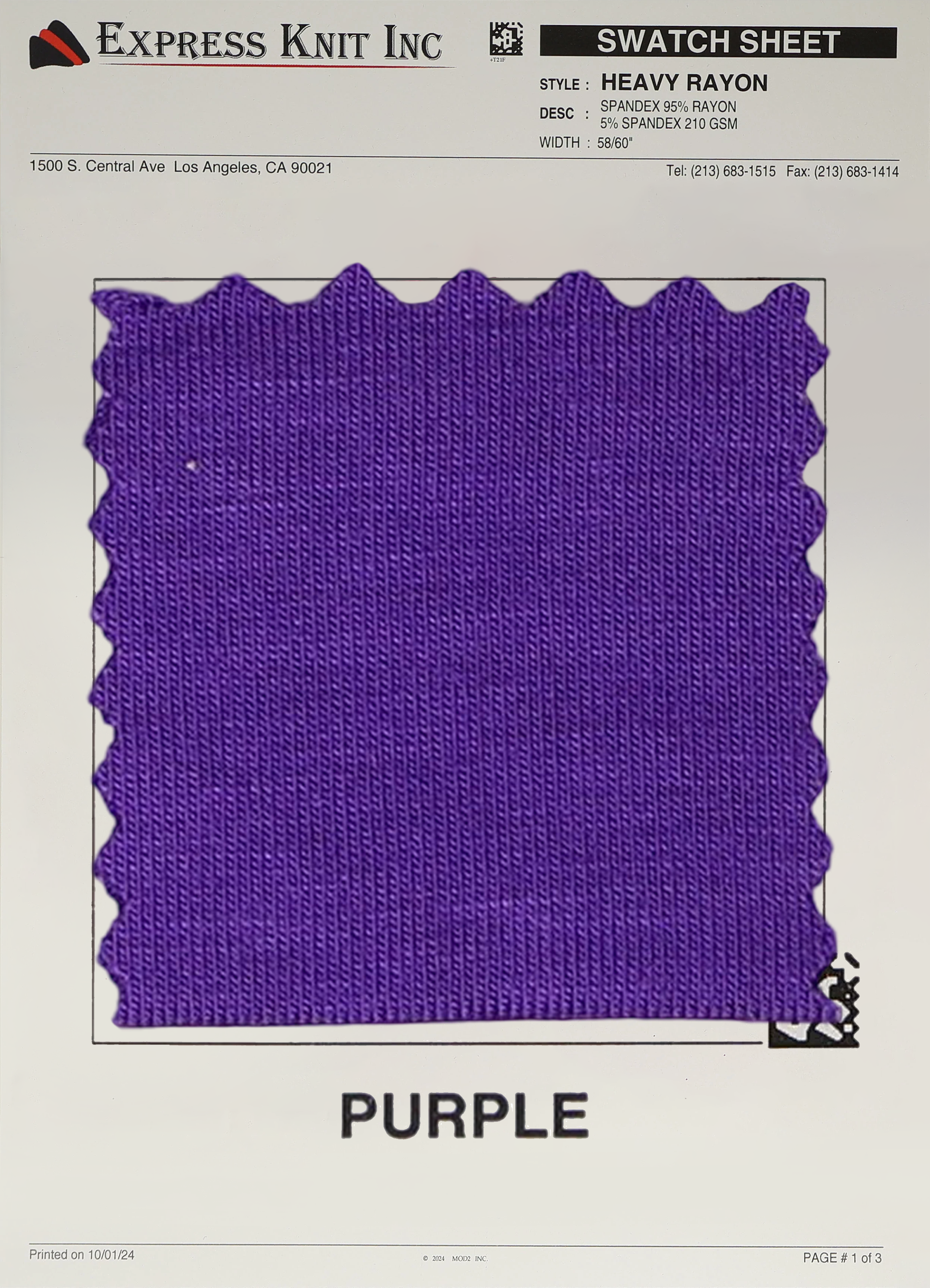Heavy Rayon Spandex Fabric - Express Wholesale Fabric