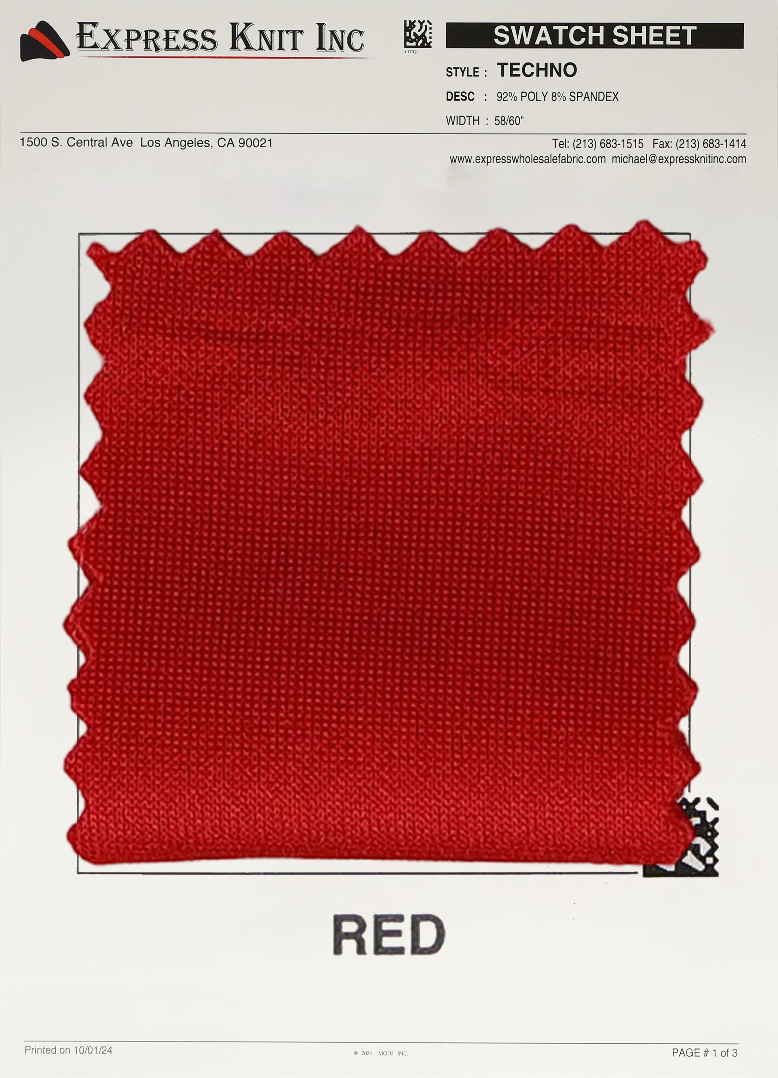 Techno Solid Knit Fabric - Express Wholesale Fabric