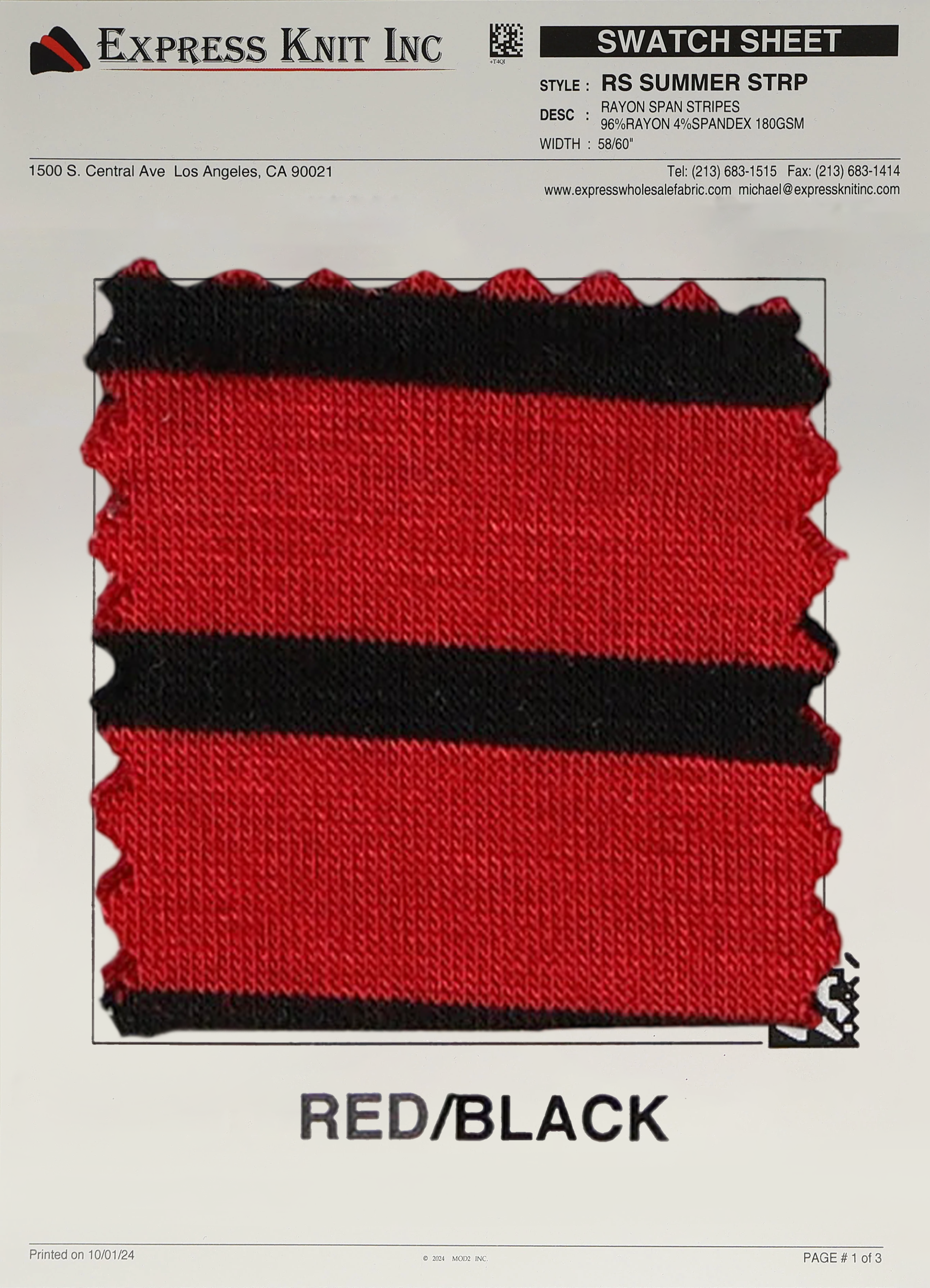 Rayon Spandex Summer Stripes - Express Wholesale Fabric