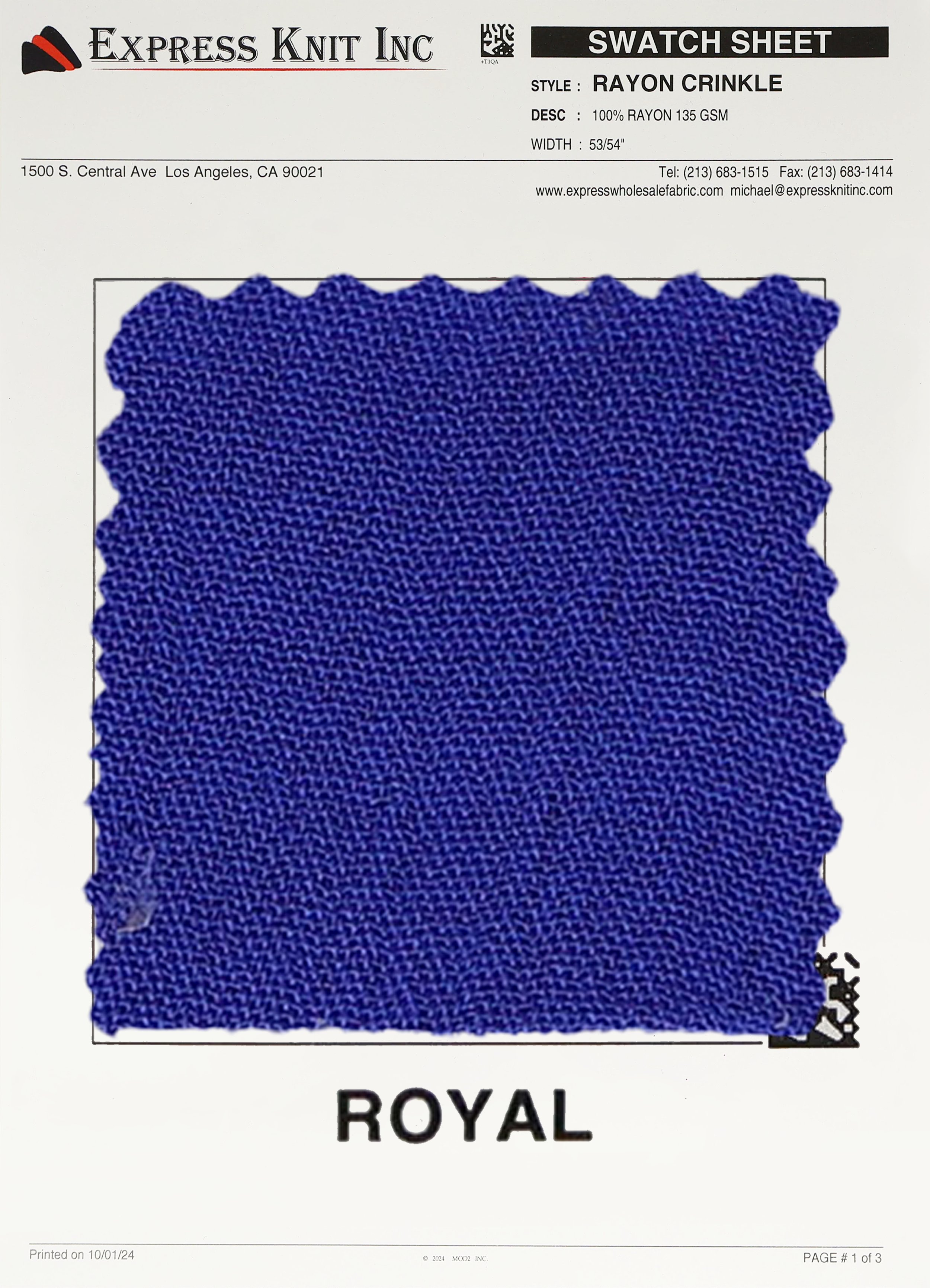 Rayon Crinkle Fabric - Express Wholesale Fabric