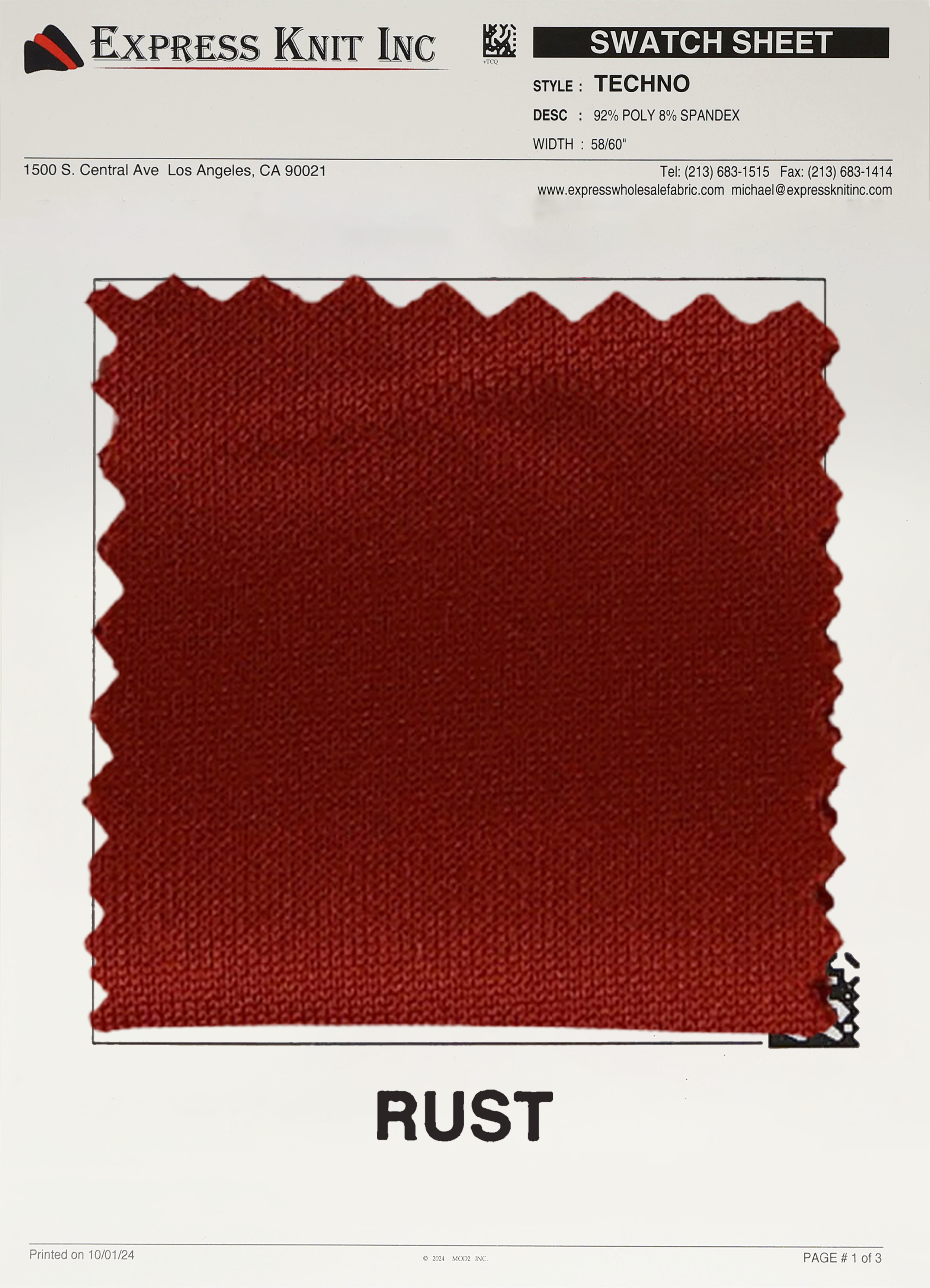 Techno Solid Knit Fabric - Express Wholesale Fabric