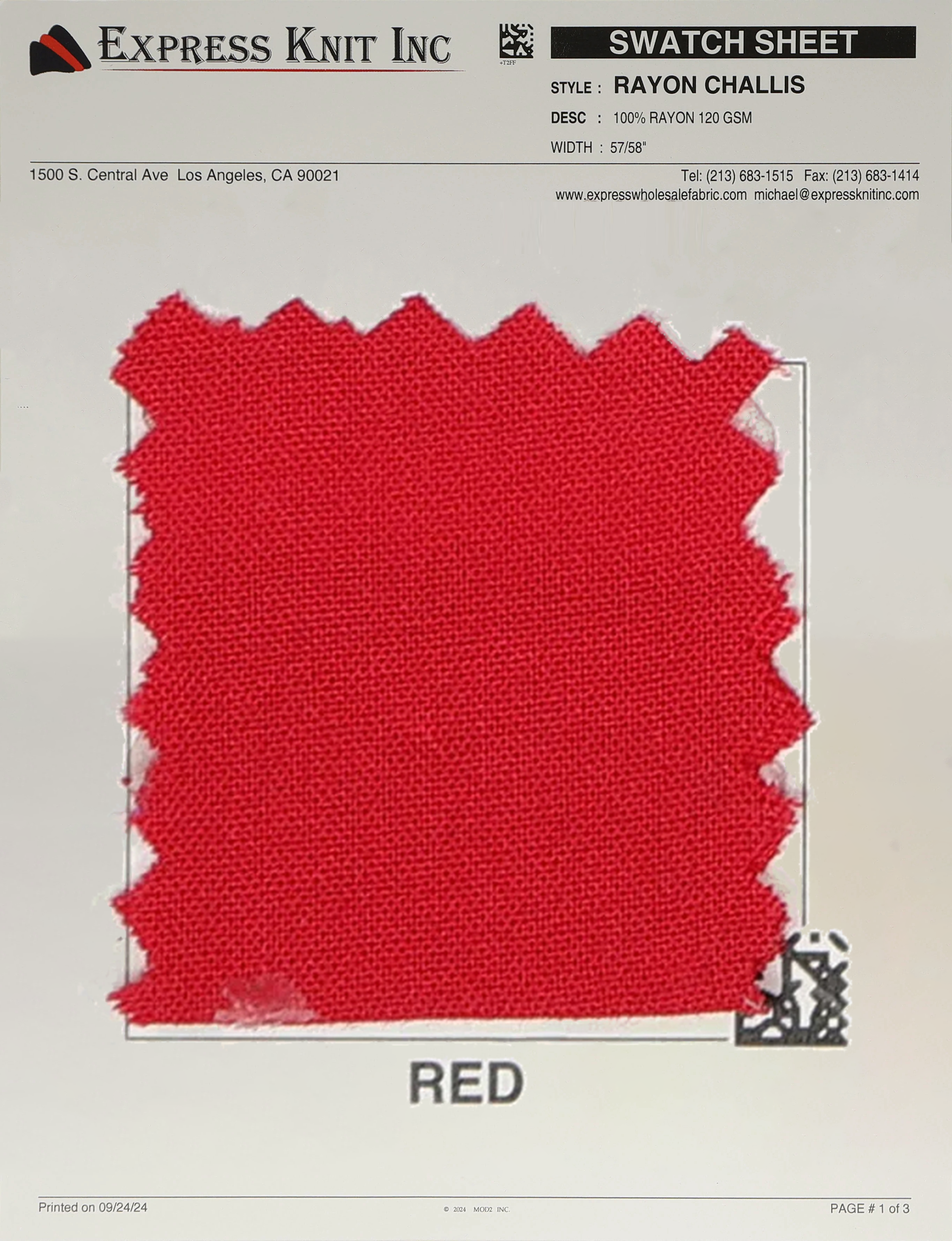Rayon Challis Fabric - Express Wholesale Fabric