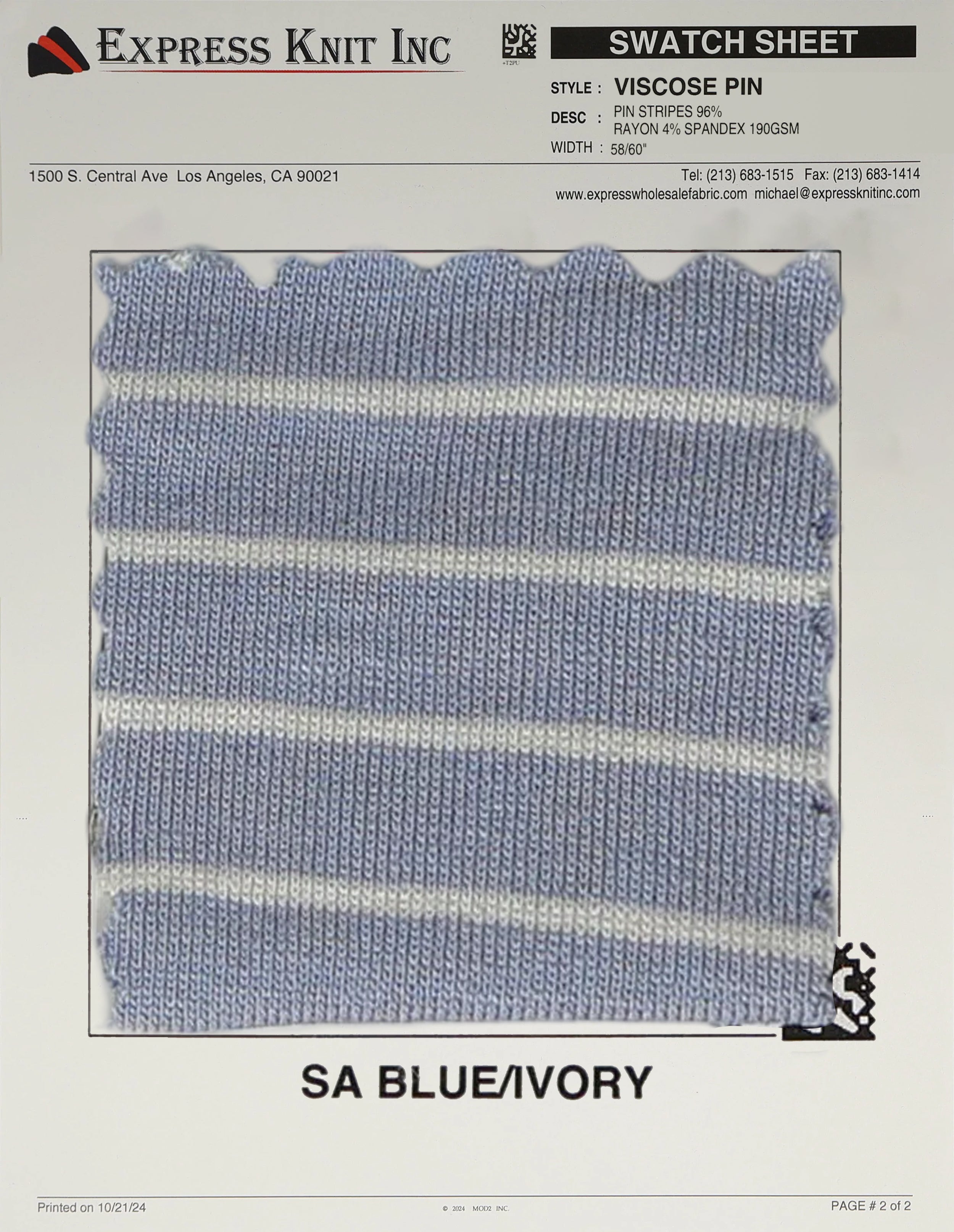 Viscose Pin Stripes - Express Wholesale Fabric