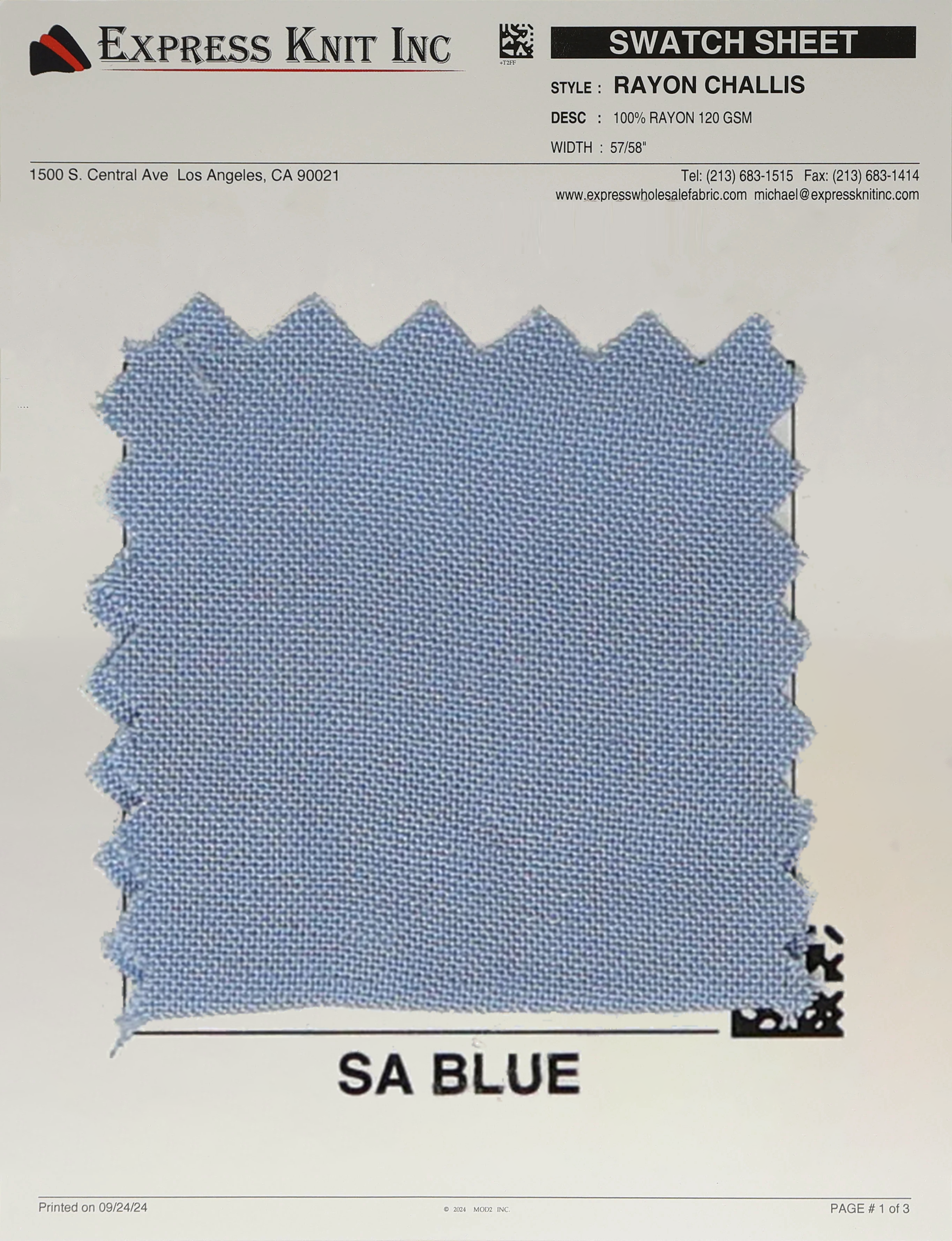 Rayon Challis Fabric - Express Wholesale Fabric
