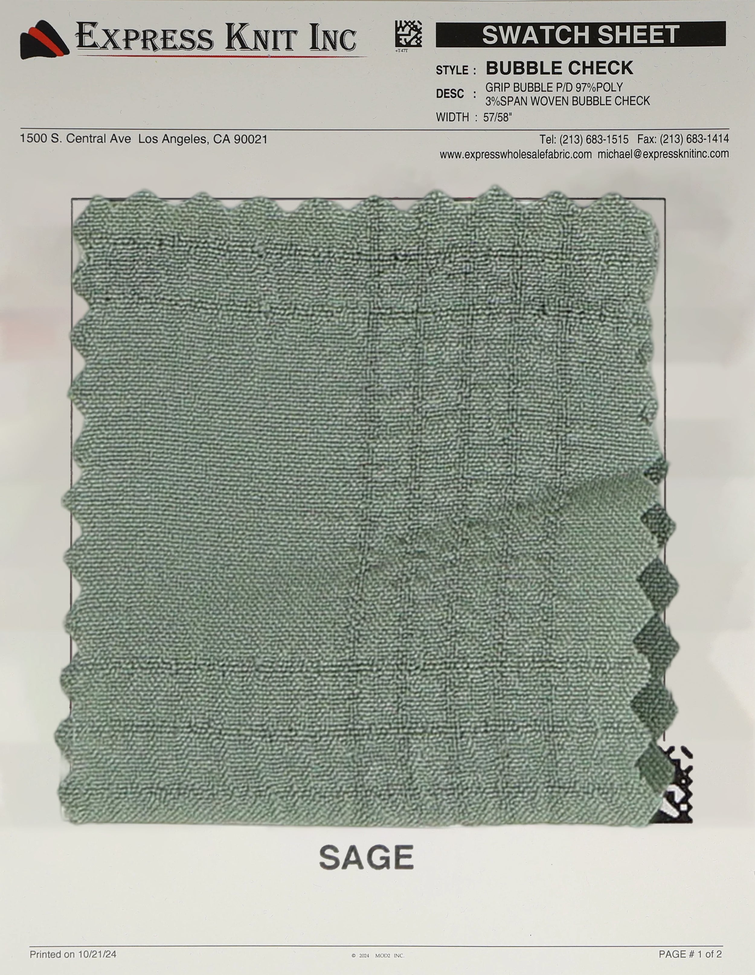 Bubble Check (need gsm) - Express Wholesale Fabric