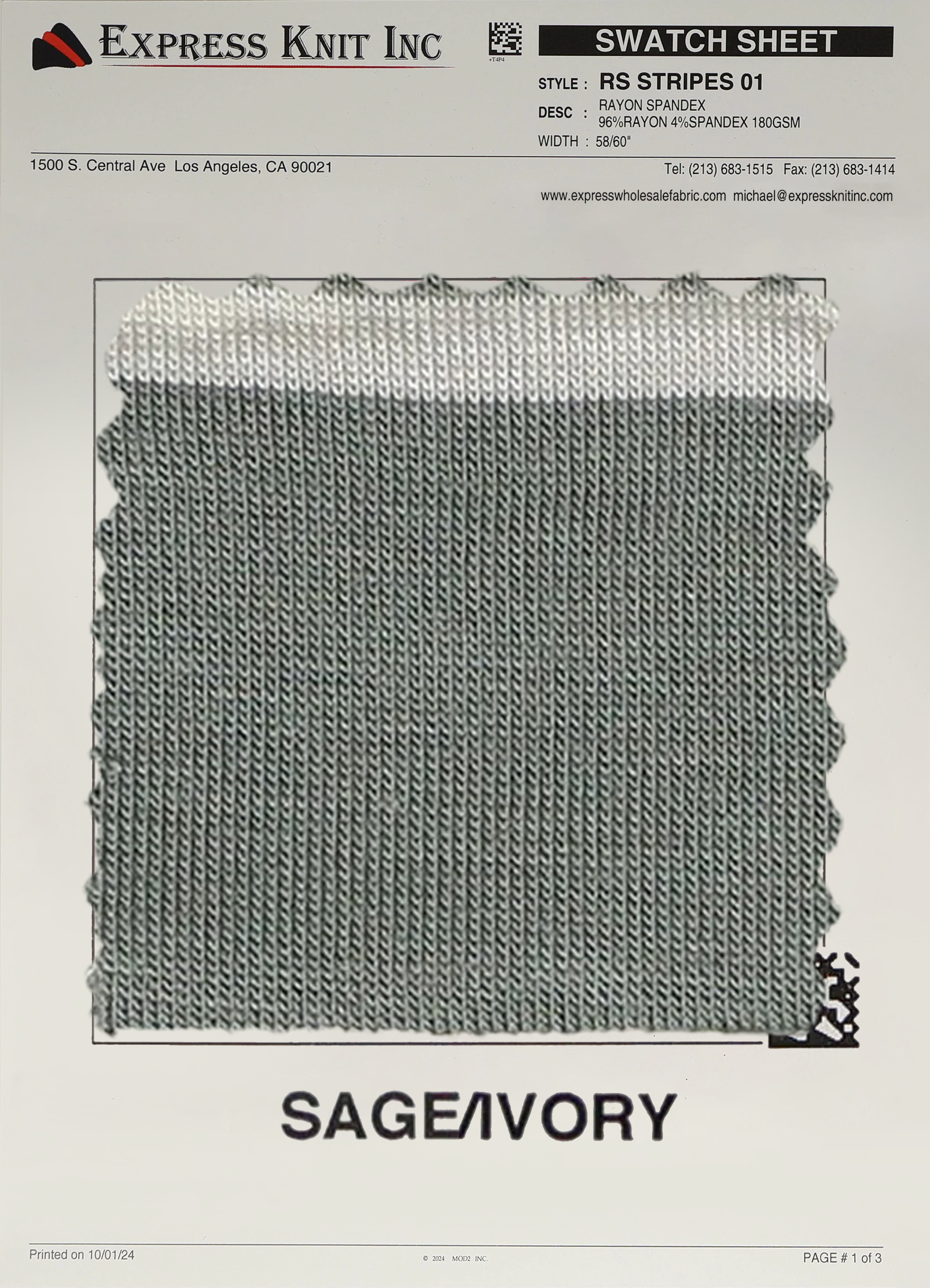 Rayon Spandex Stripes - Express Wholesale Fabric