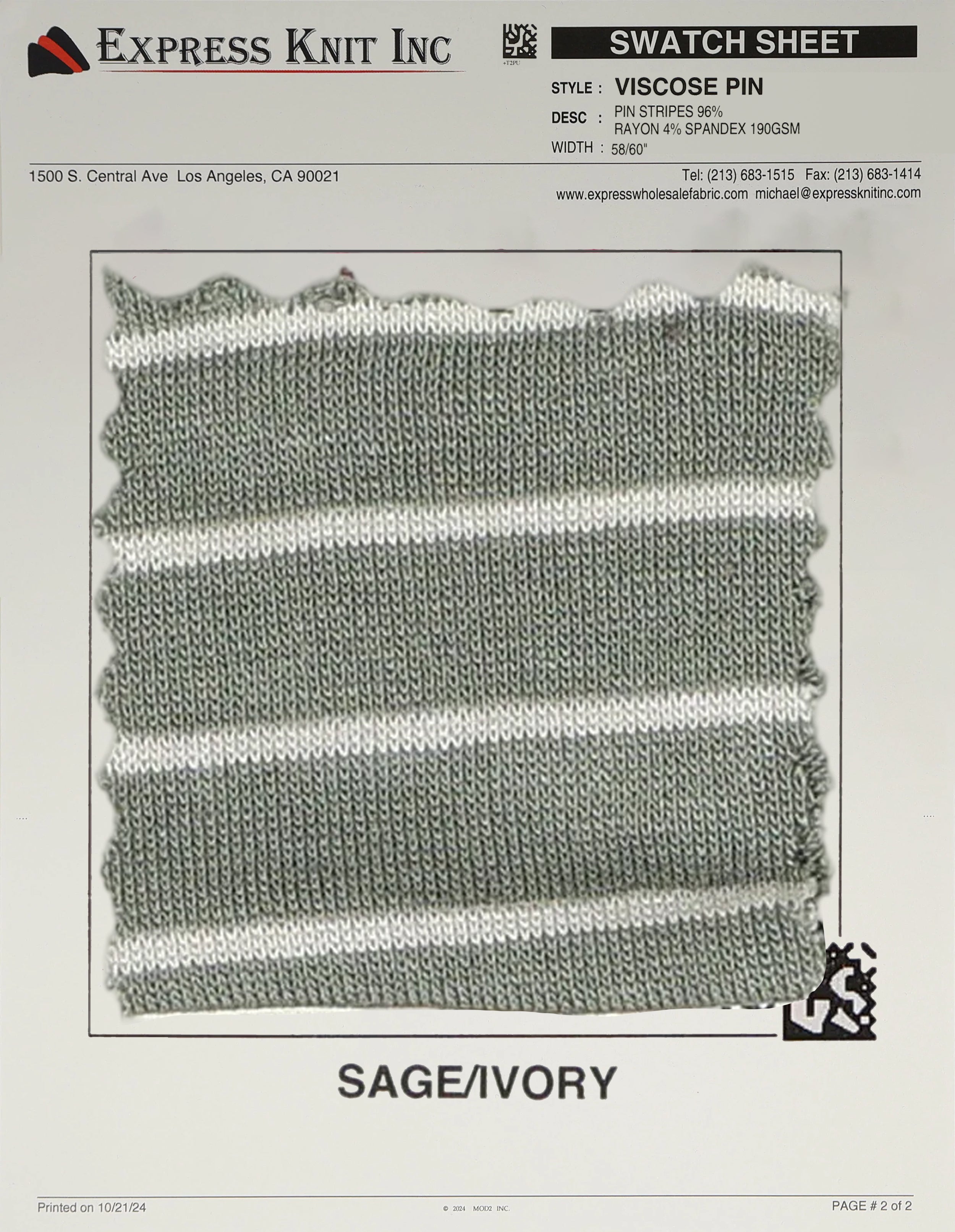 Viscose Pin Stripes - Express Wholesale Fabric