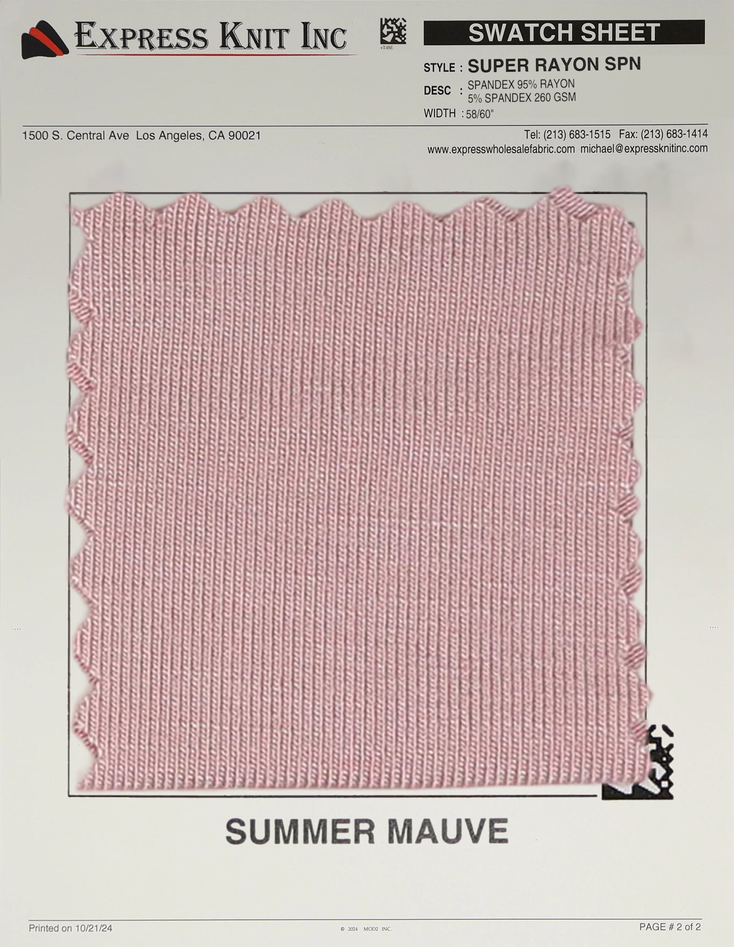 Super Rayon Spandex - Express Wholesale Fabric