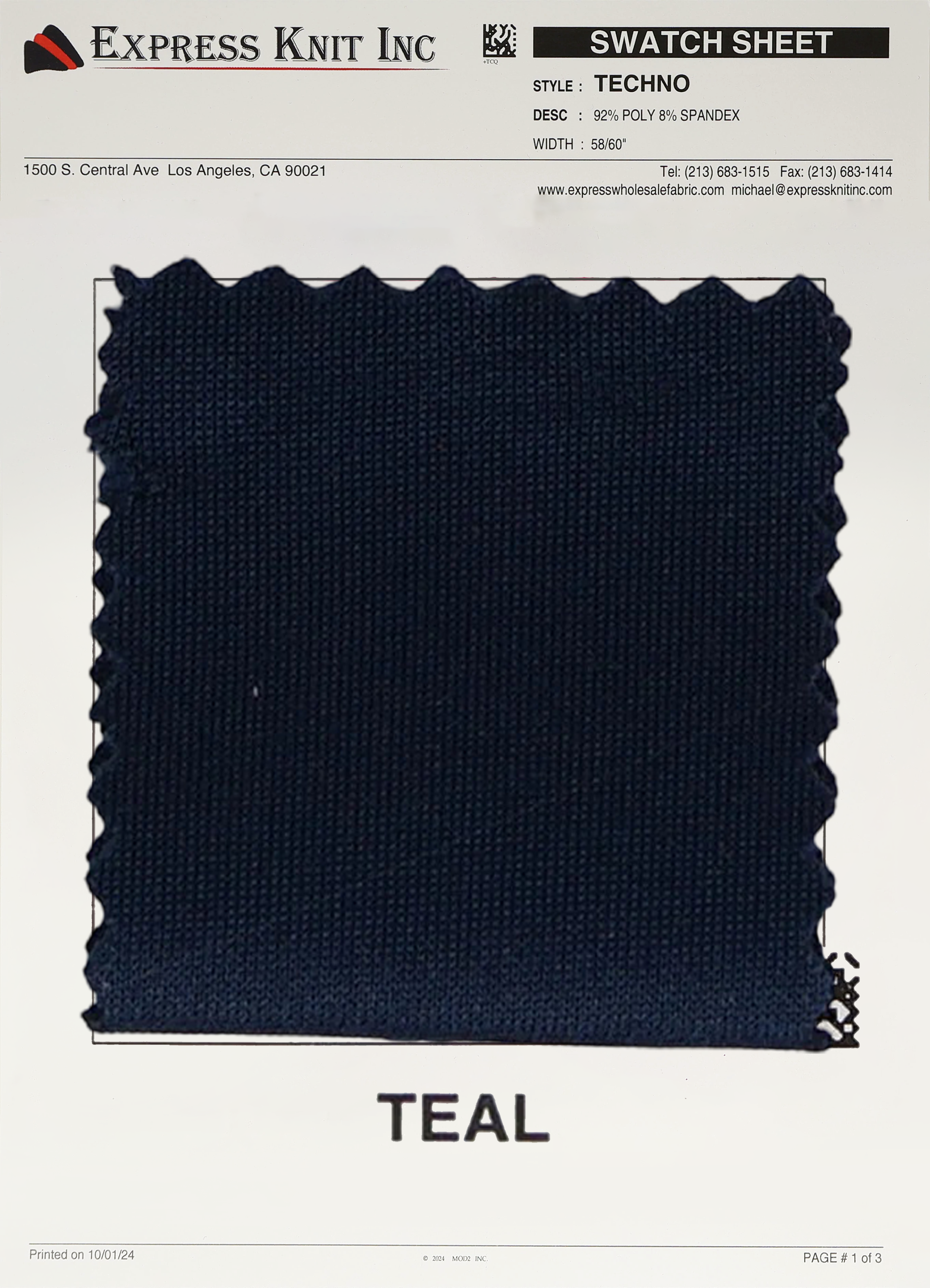 Techno Solid Knit Fabric - Express Wholesale Fabric
