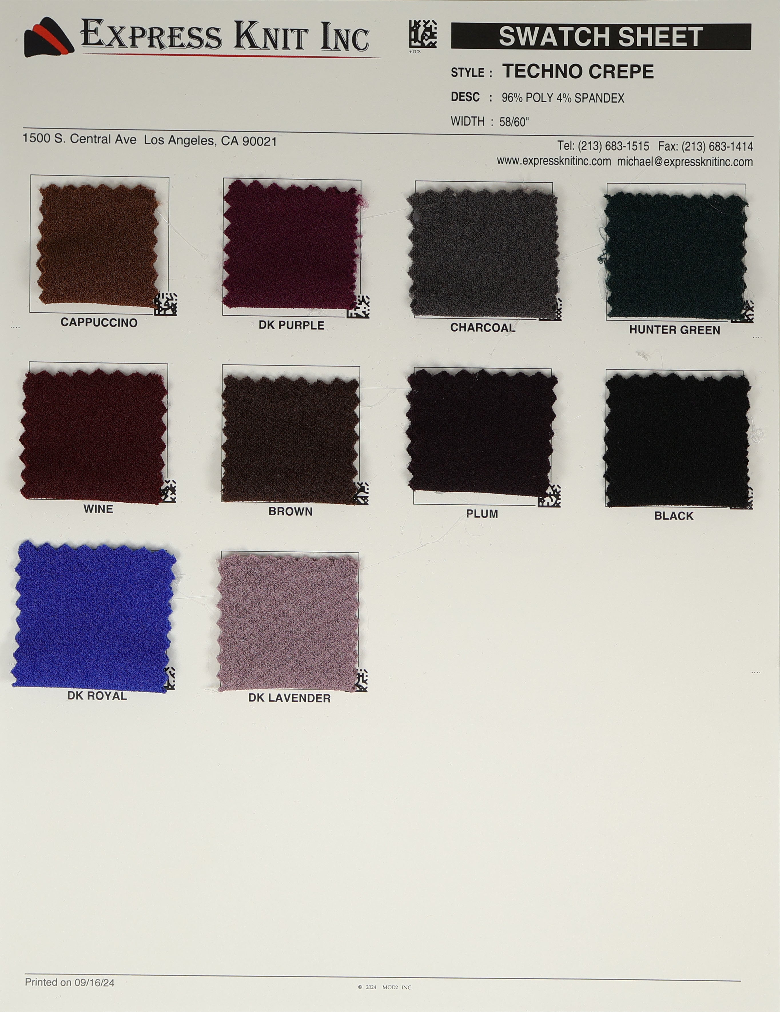 Techno Crepe Knit Solid Fabric - Express Wholesale Fabric