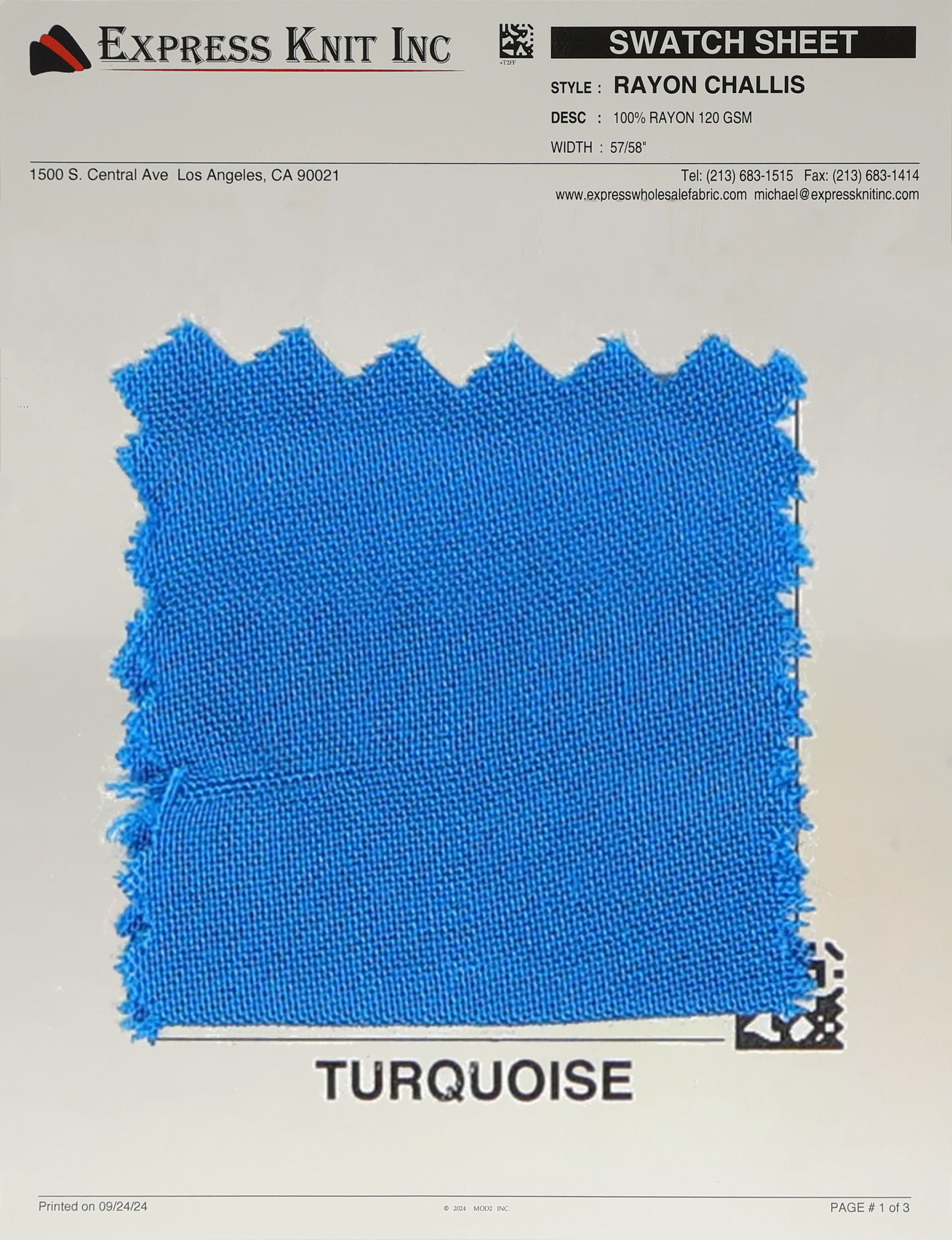 Rayon Challis Fabric - Express Wholesale Fabric