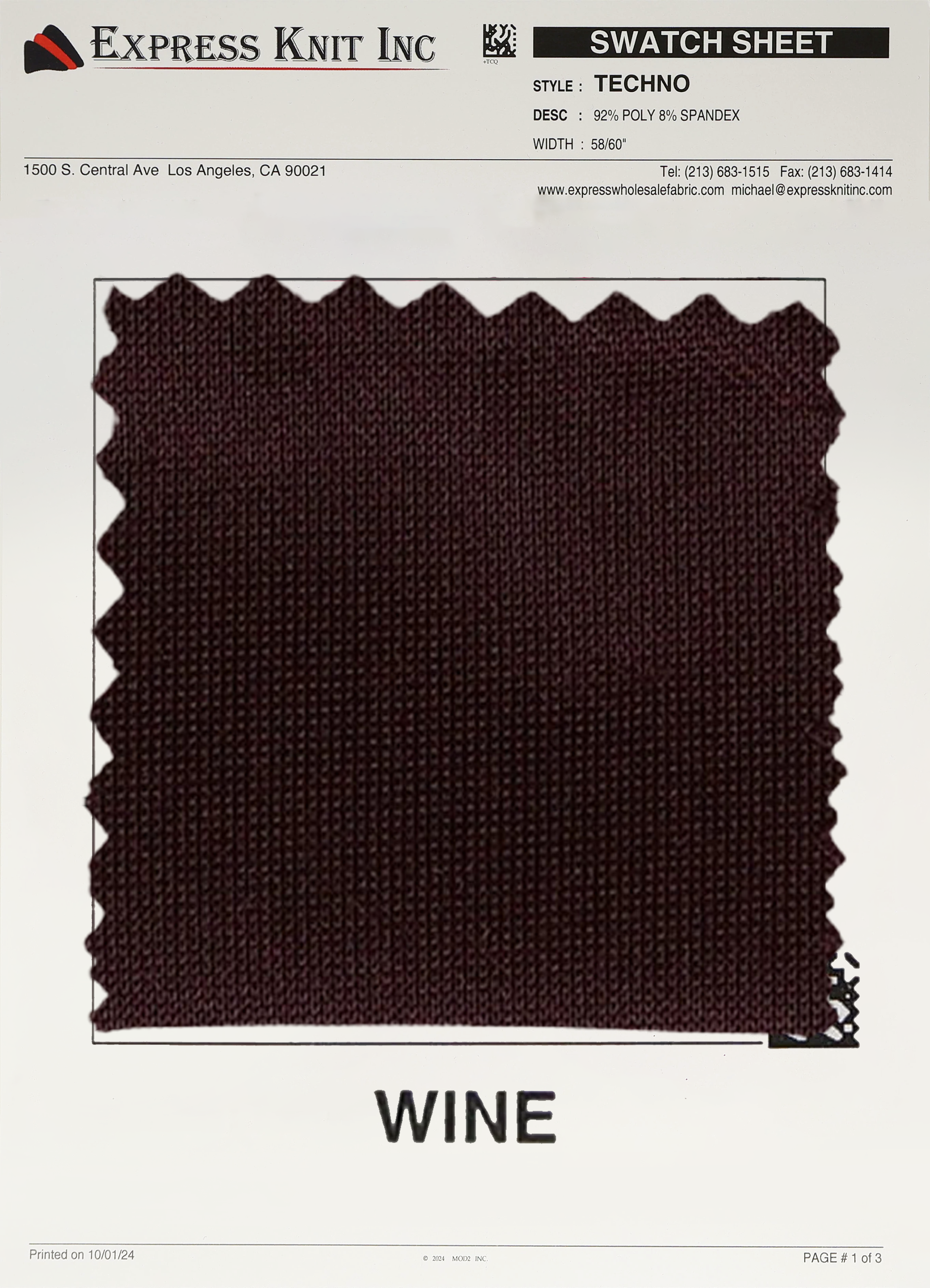 Techno Solid Knit Fabric - Express Wholesale Fabric