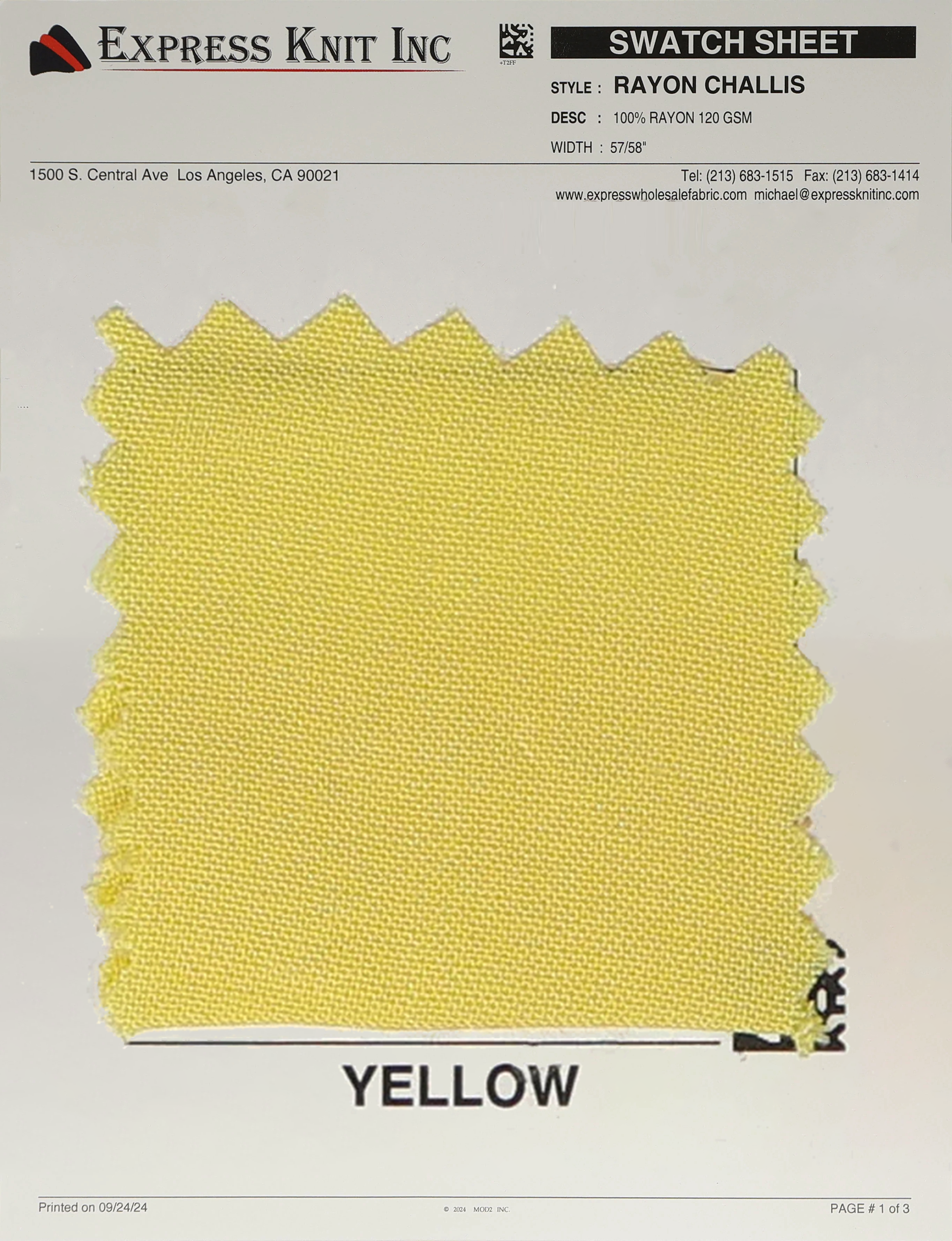 Rayon Challis Fabric - Express Wholesale Fabric